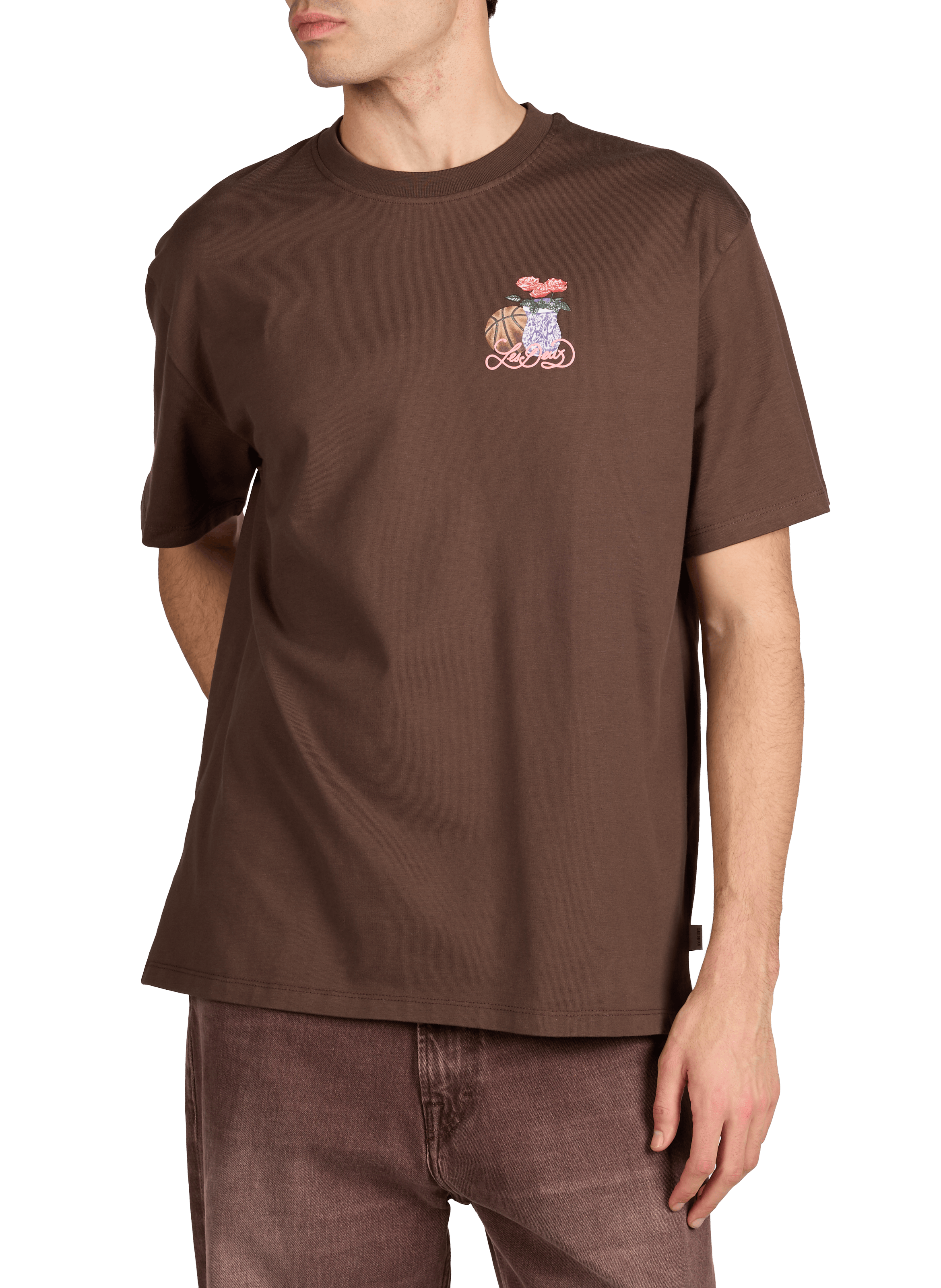 Printed cotton T-shirt LES DEUX Blue