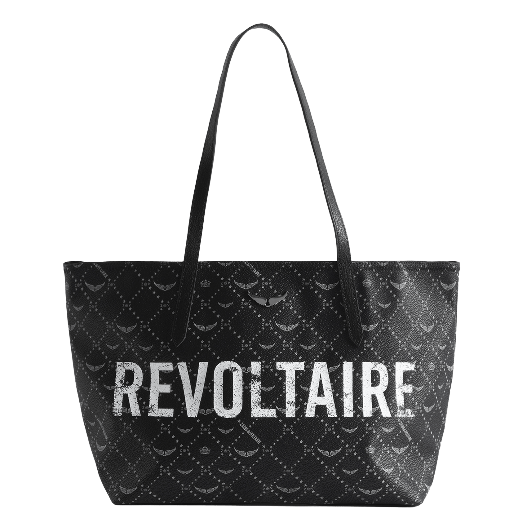 Sac cabas toile monogramme imprimé z shopper ZADIG&VOLTAIRE Noir