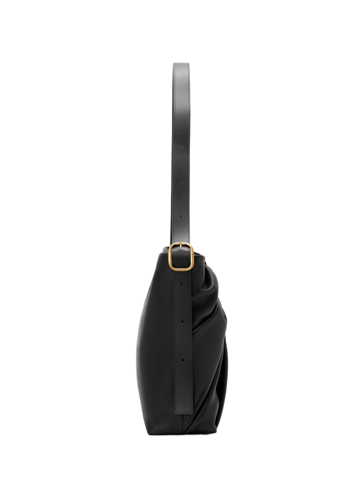 Draped tote en cuir d'agneau nappa doux LOEWE Noir