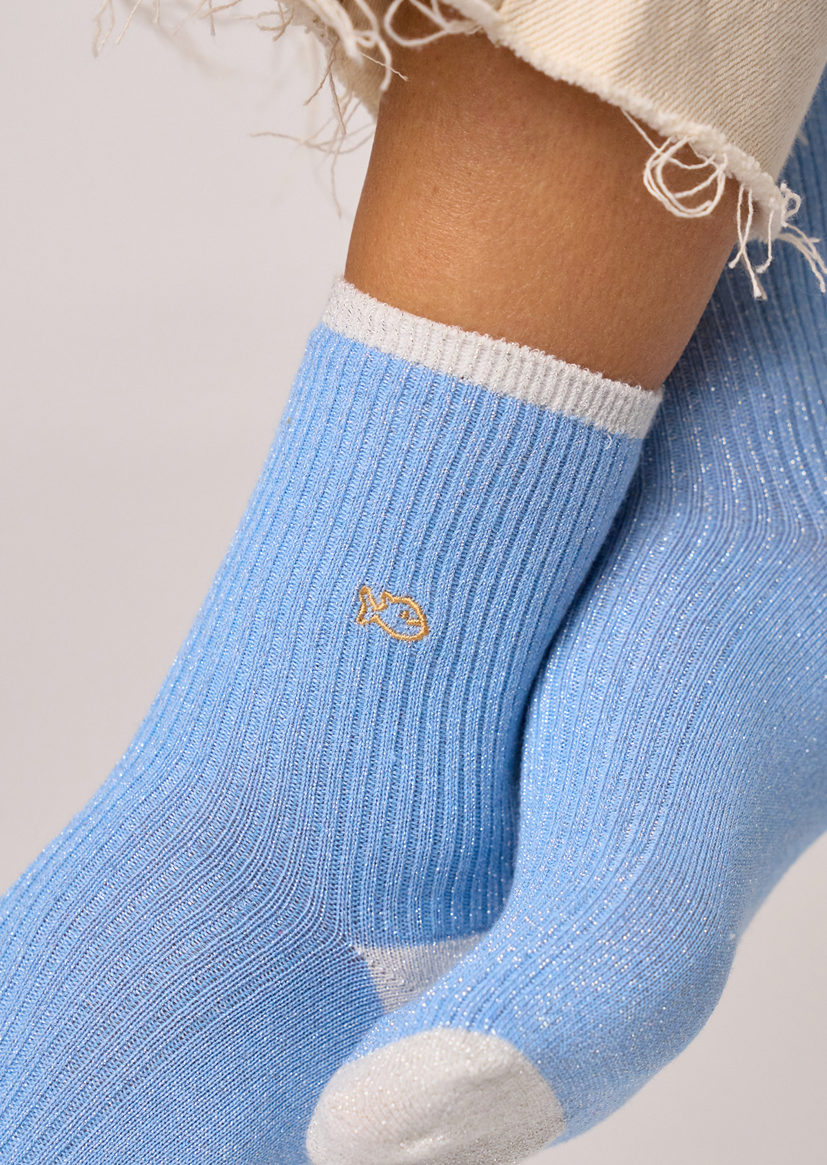 Chaussettes en coton peigné vintage BILLYBELT Bleu
