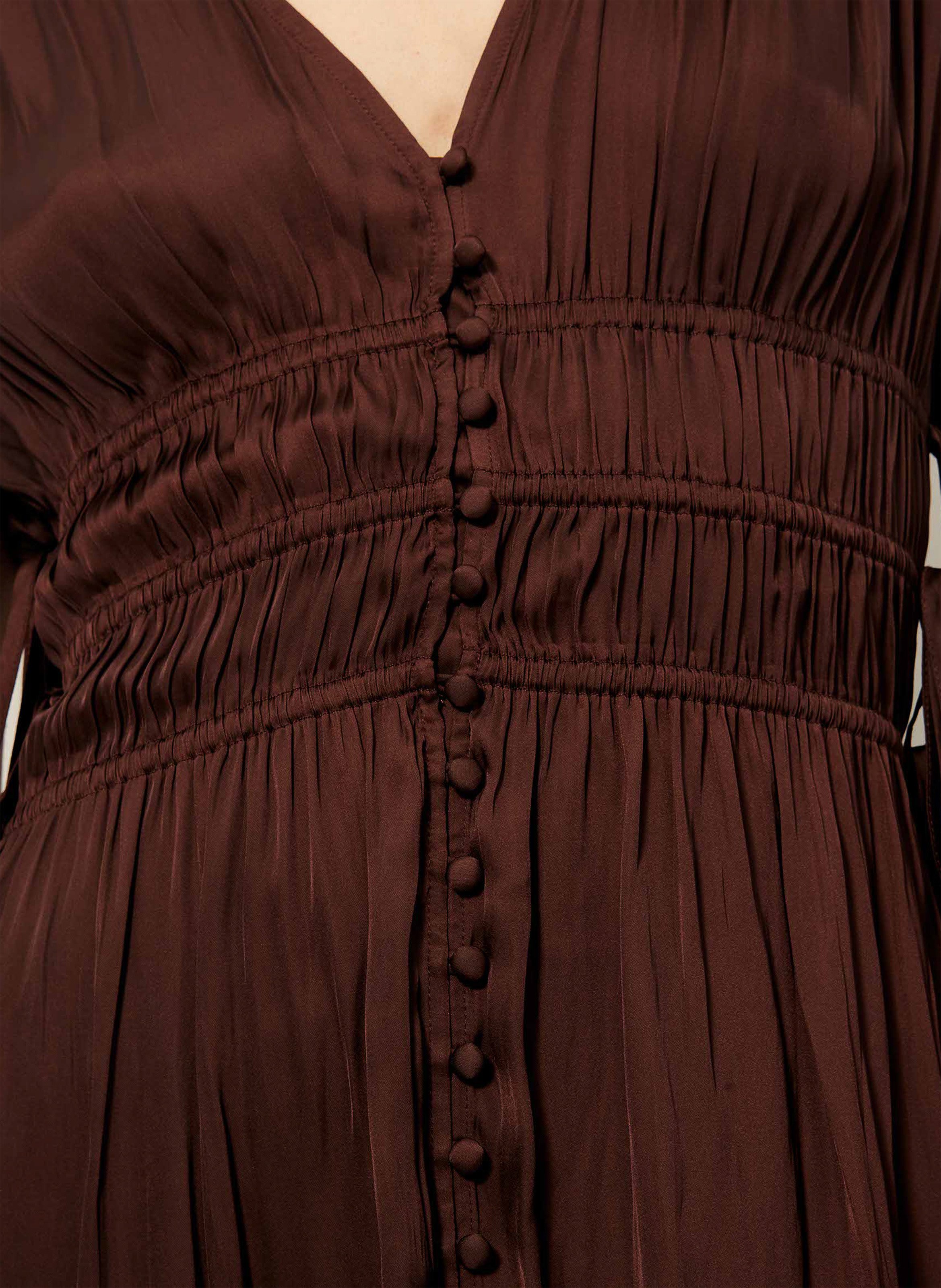 Robe longue sans manches boutonnée prezianni SESSUN Marron