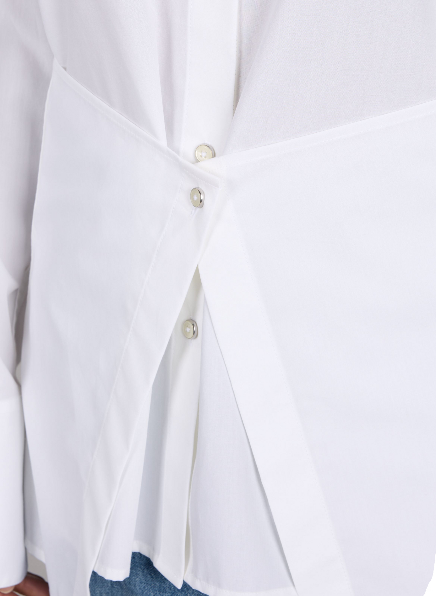Chemise tablier en coton HELMUT LANG Blanc