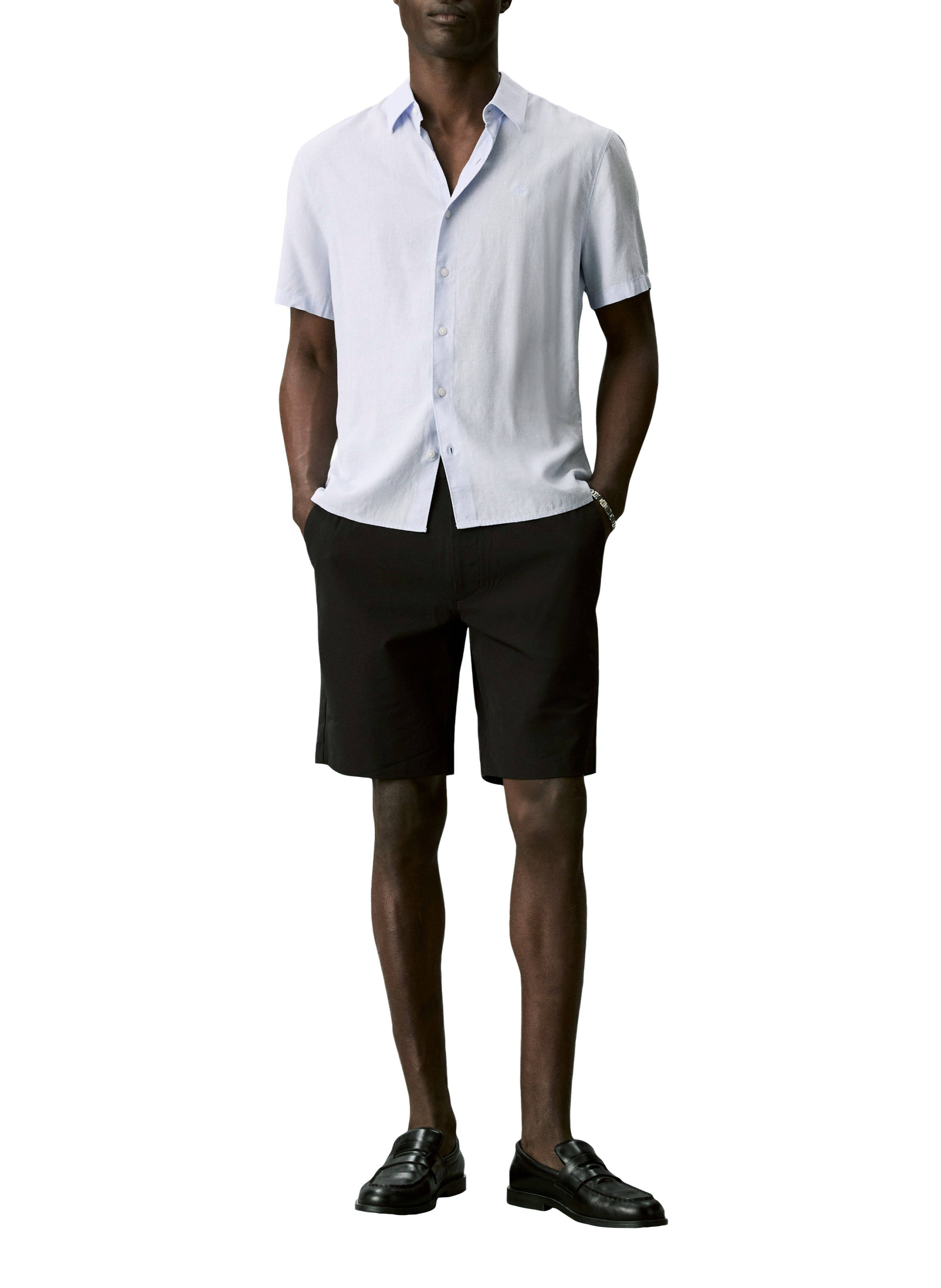 Short droit uni CALVIN KLEIN Noir