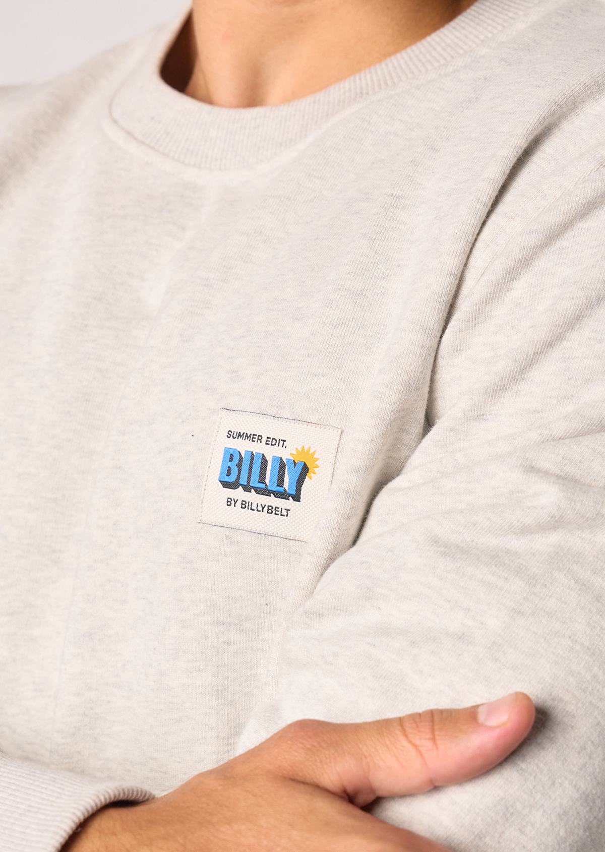 Sweatshirt vintage en coton biologique BILLYBELT Gris