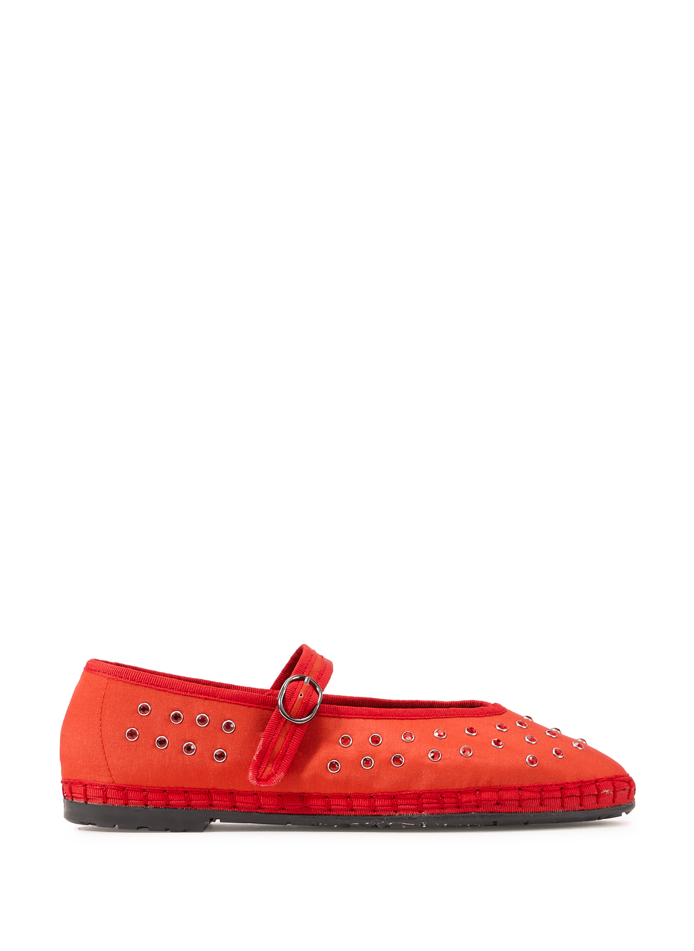 Ballerines Mae en soie FLABELUS Rouge