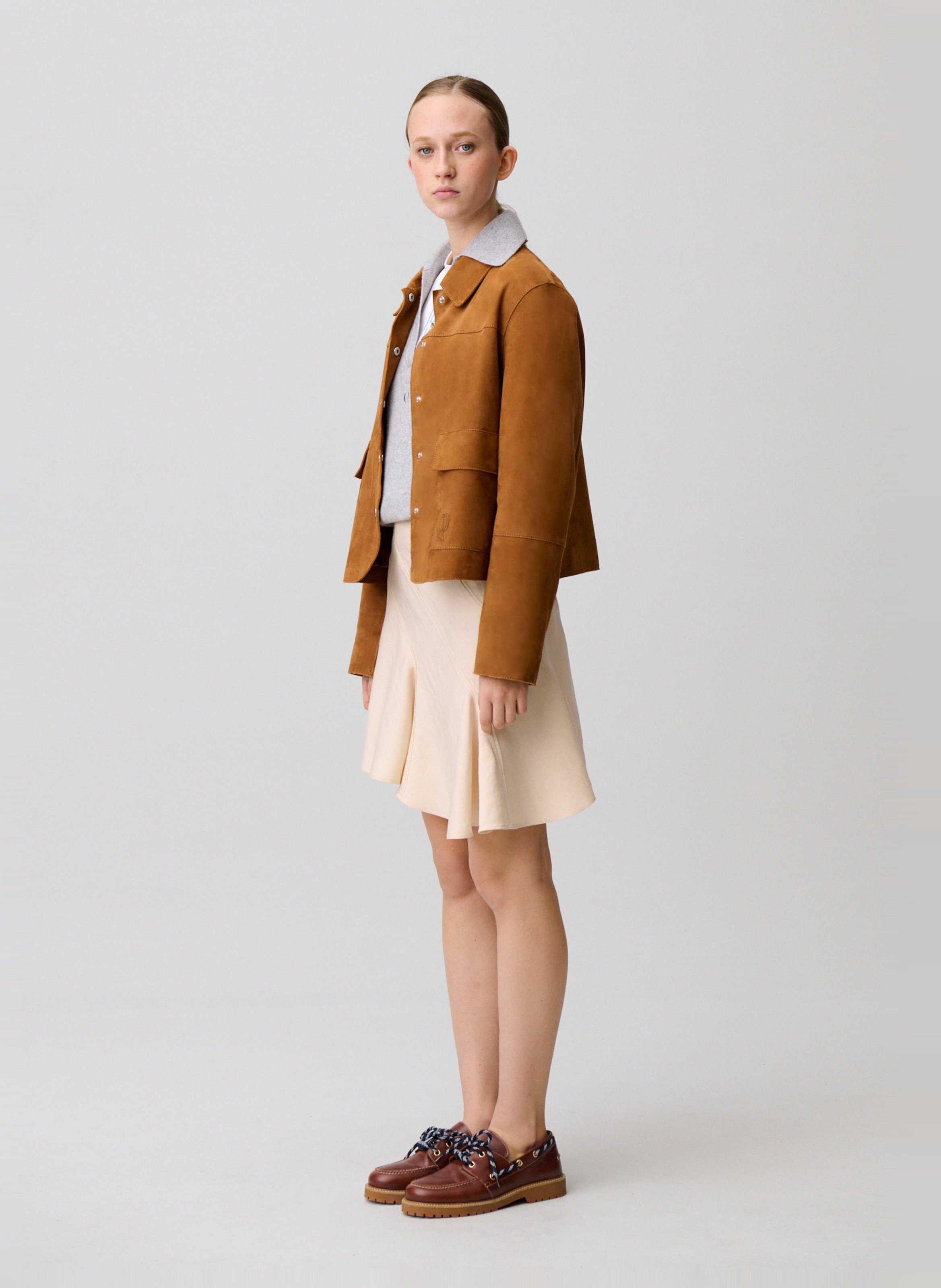 Jupe courte asymétrique CLAUDIE PIERLOT Beige