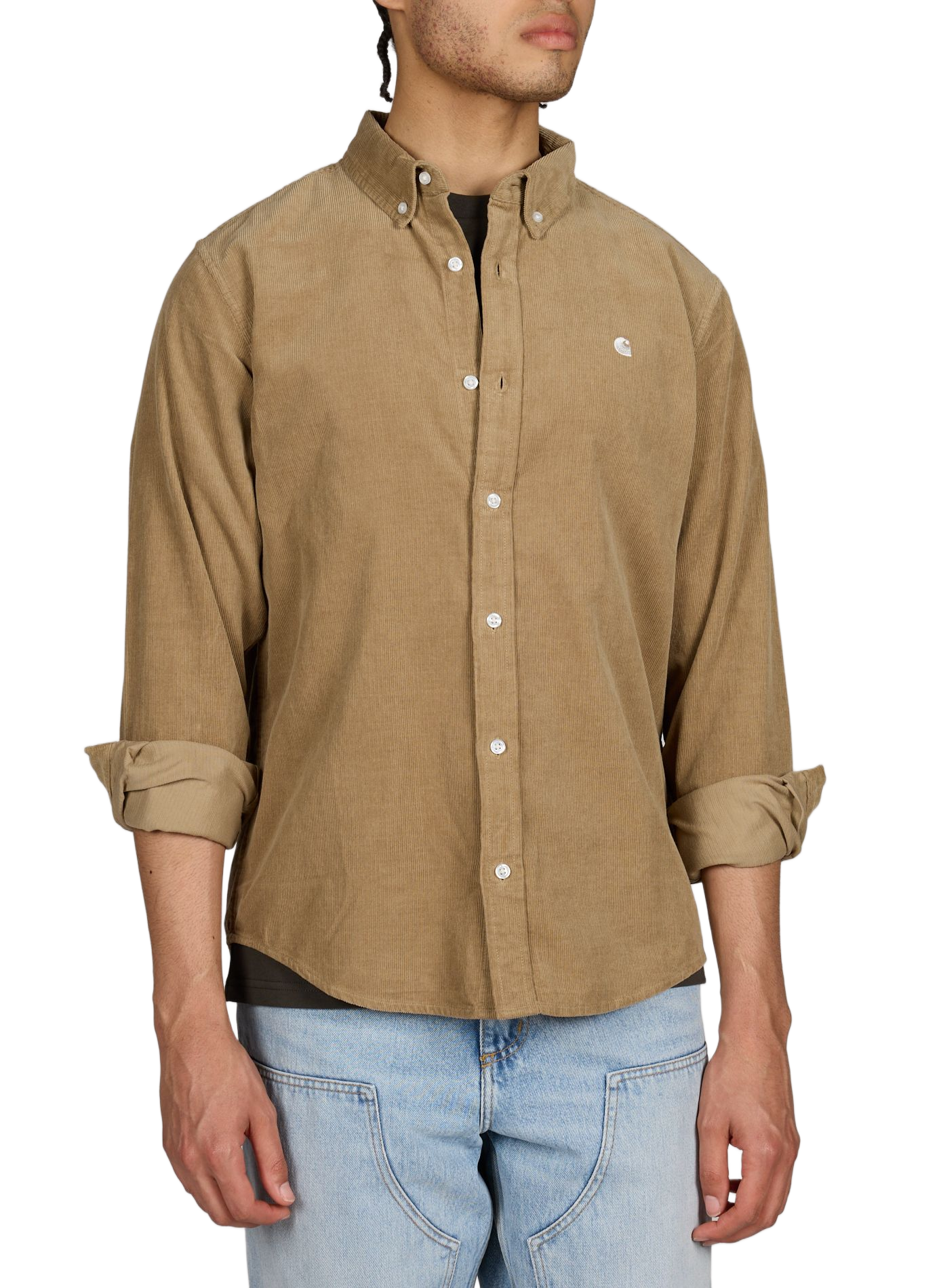 Chemise droit en velours côtelé CARHARTT WIP Beige