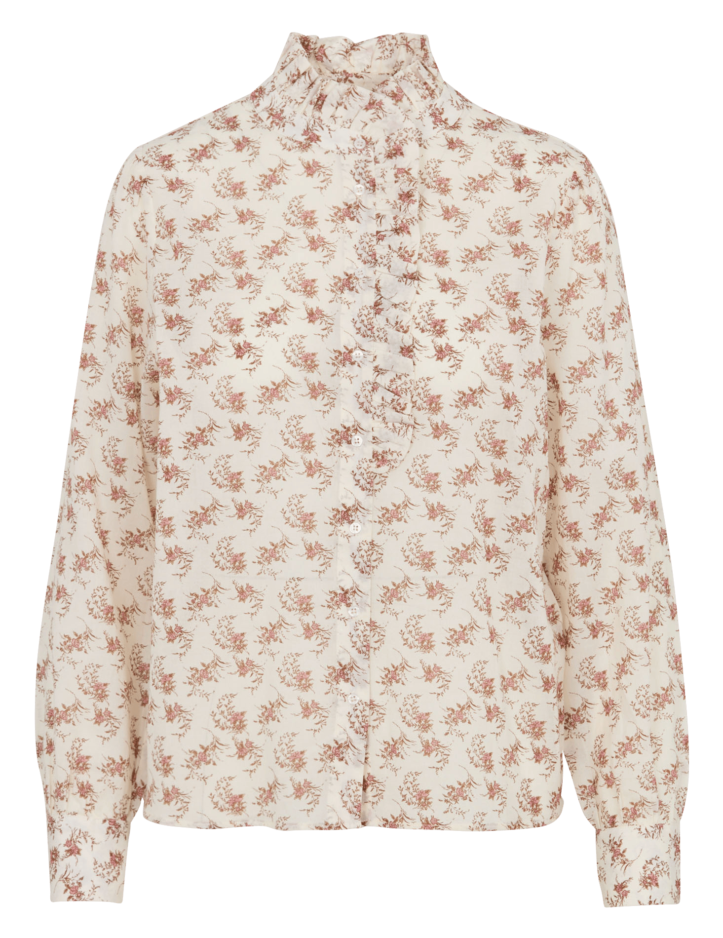Chemise imprimée col victorien salia MAISON 123 Beige