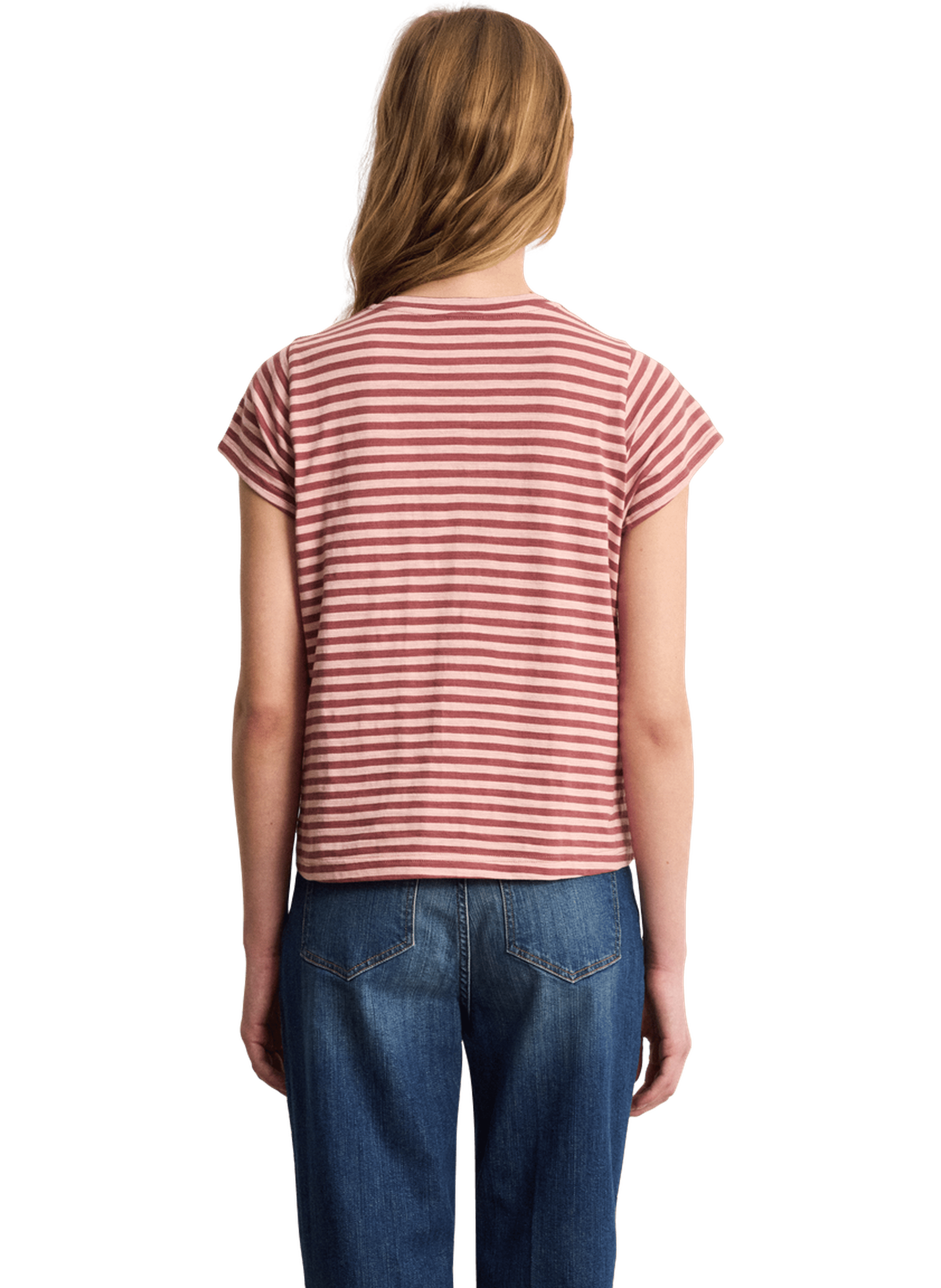 T-shirt rayé en coton - tina PABLO Rose