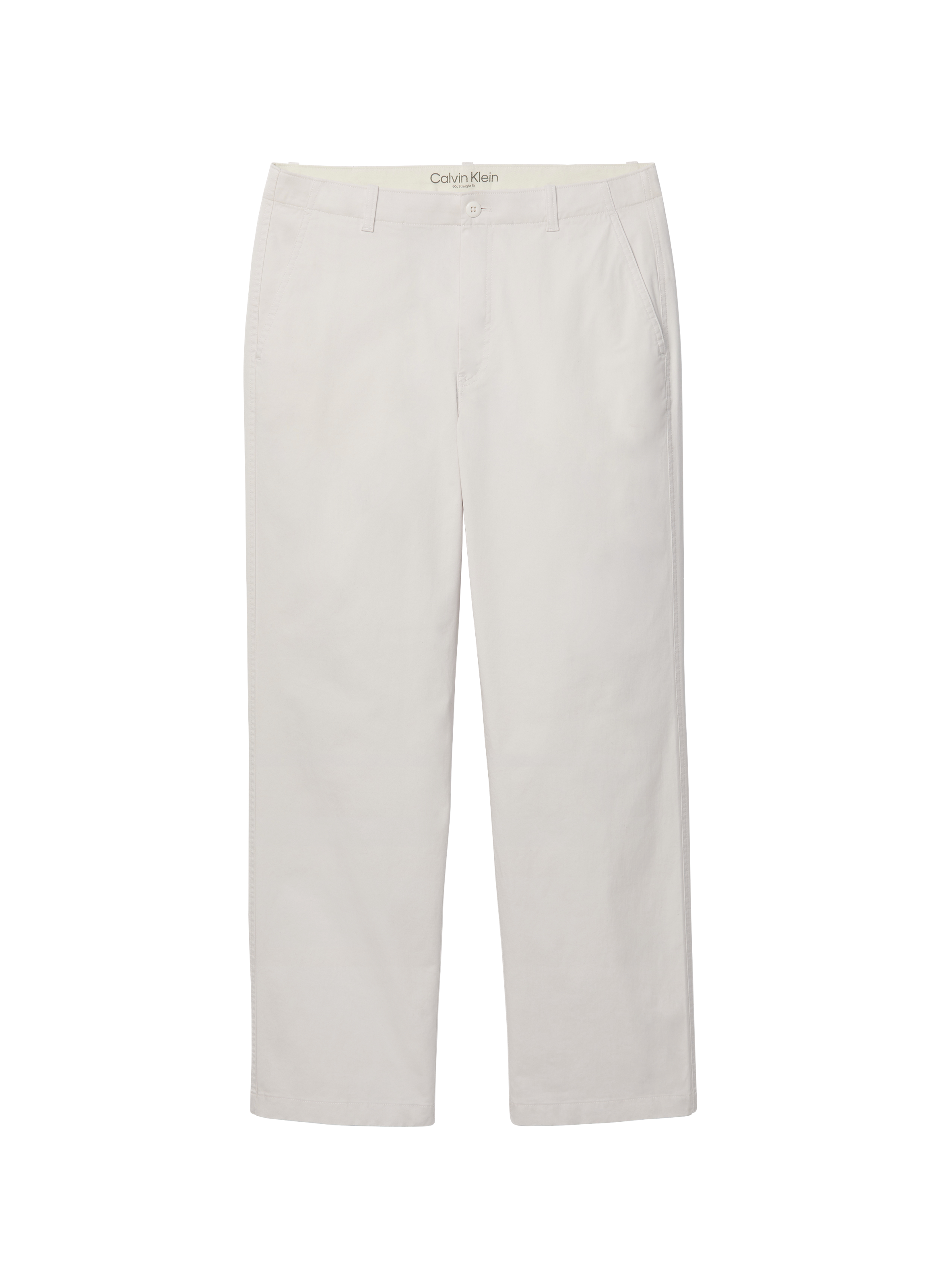 Pantalon droit chino 90's en coton mélangé CALVIN KLEIN Beige