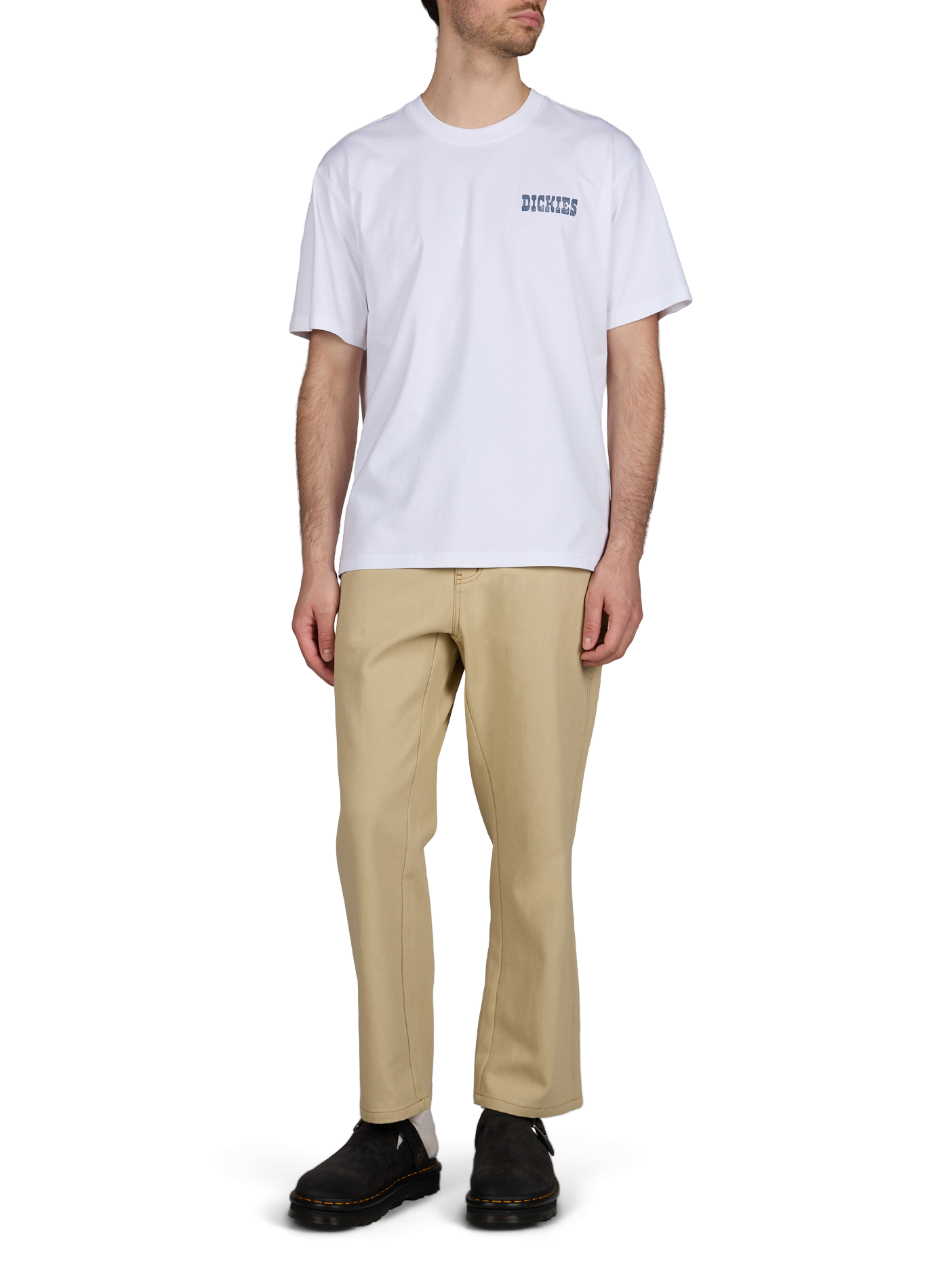 Oversized cotton screen-printed T-shirt DICKIES White