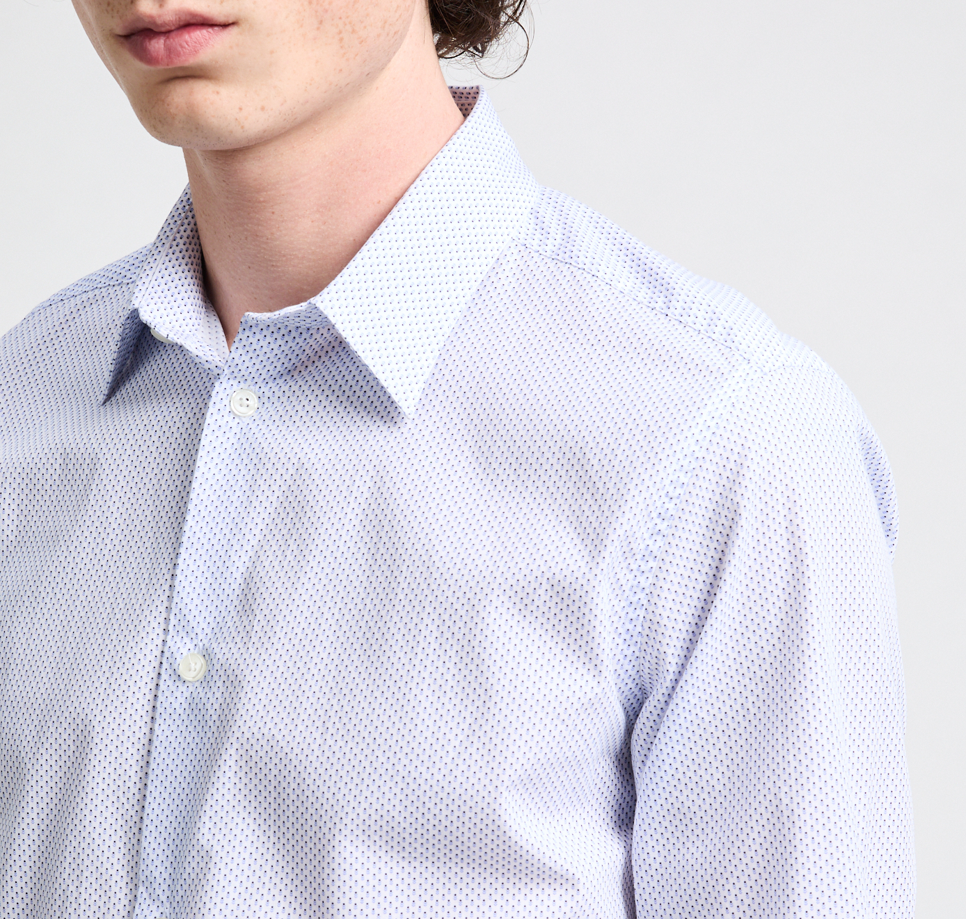 Cotton patterned shirt AU PRINTEMPS PARIS Blue