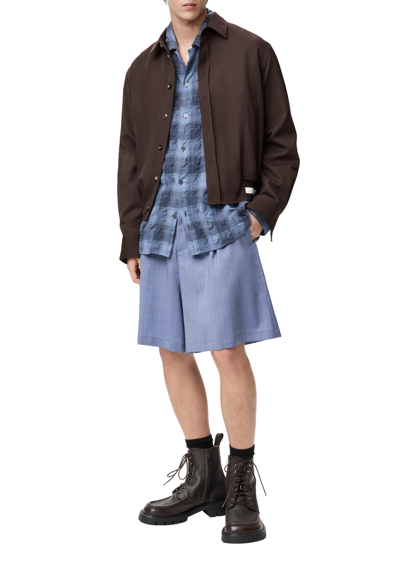 Short en laine oxford LOEWE Bleu