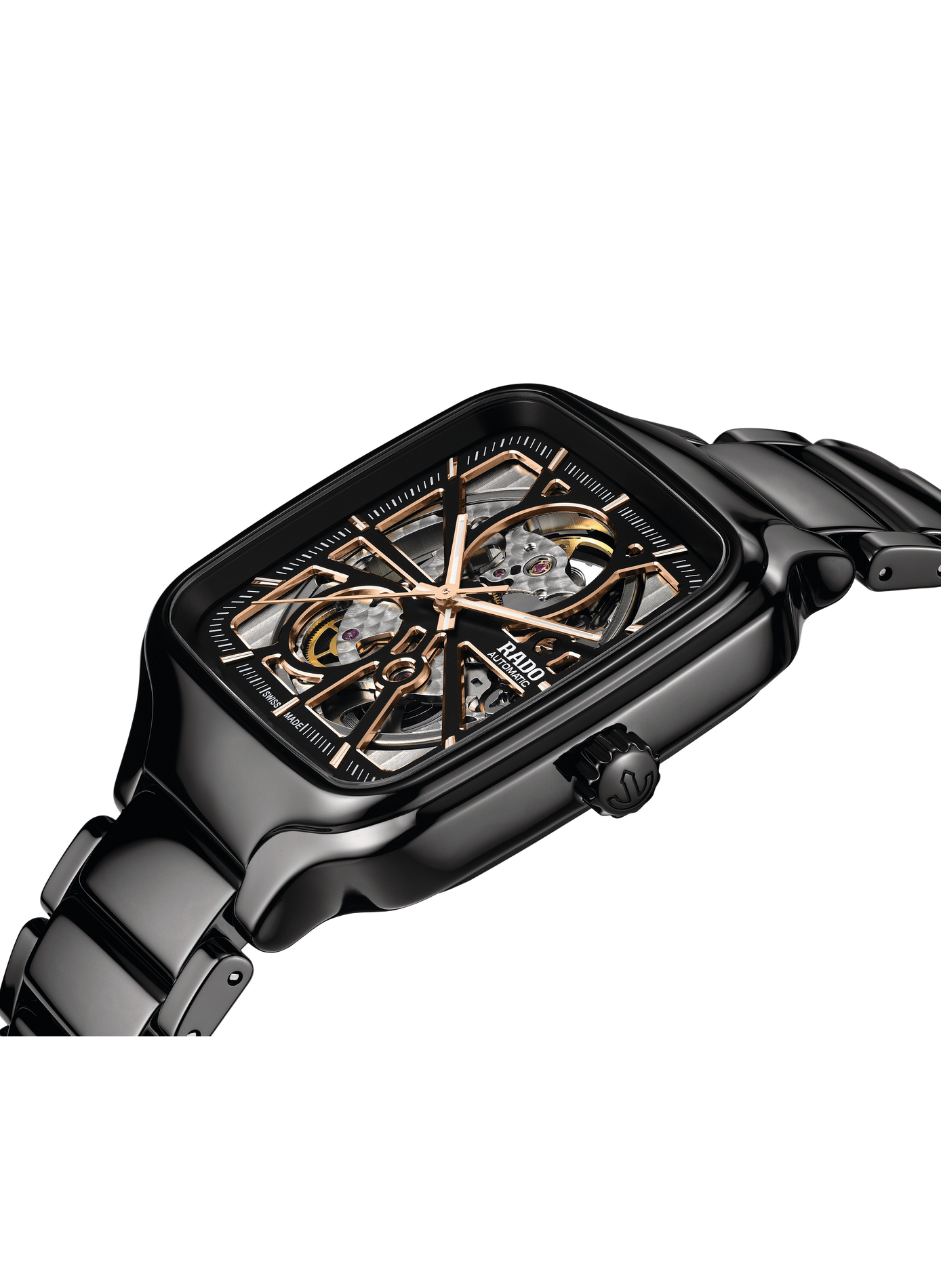 Montre automatique True Square en céramique RADO Blanc