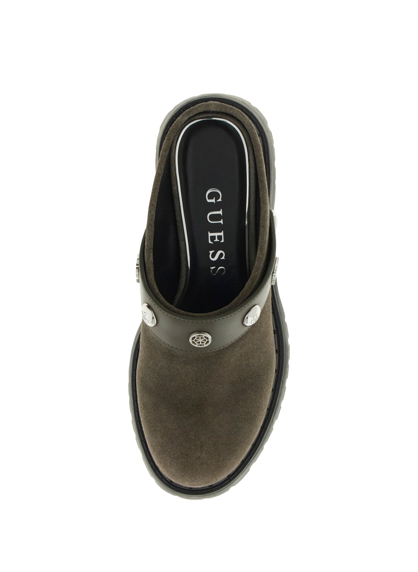 Leather clogs GUESS Brown
