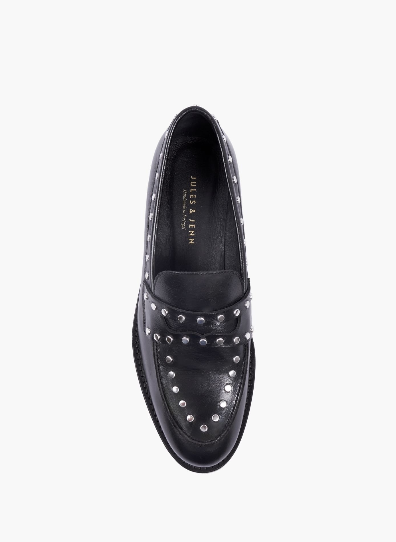 Mocassins cuir clouté JULES & JENN Noir