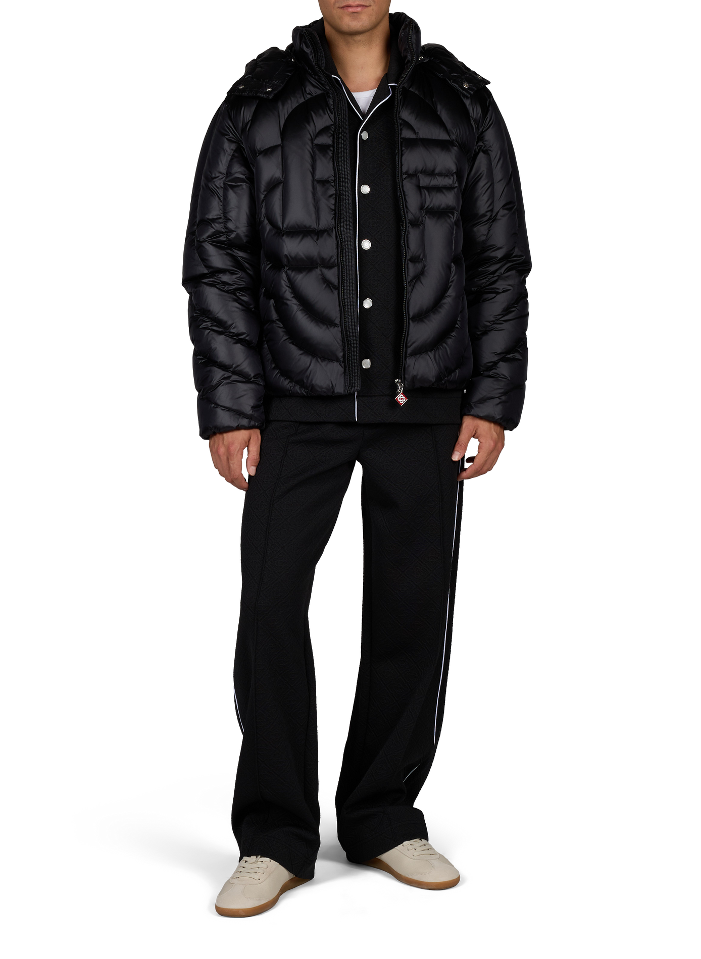 Logo-print cotton blend pants CASABLANCA PARIS Black