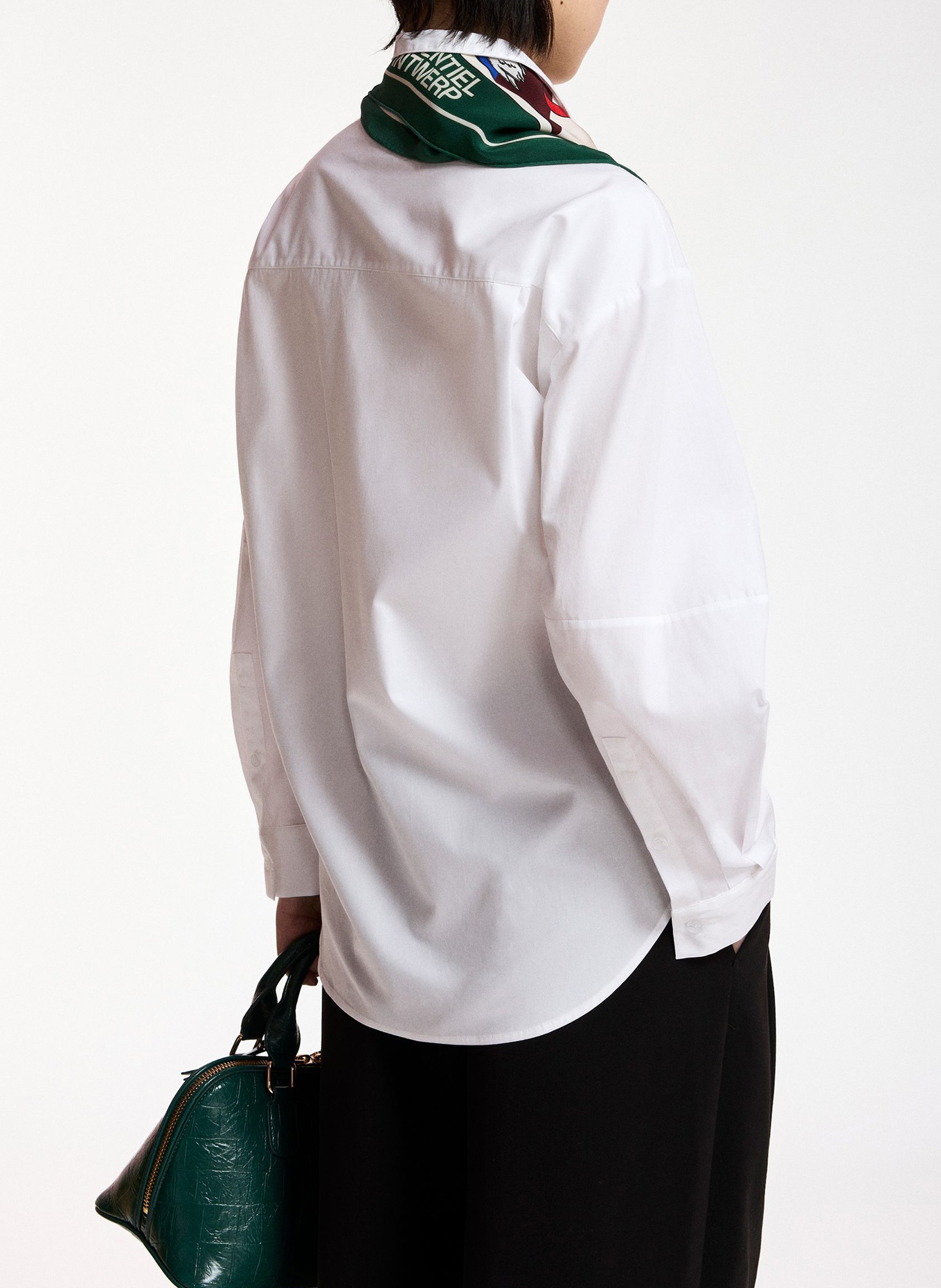 Chemise oversize rayée en coton bio kreative ESSENTIEL ANTWERP Blanc