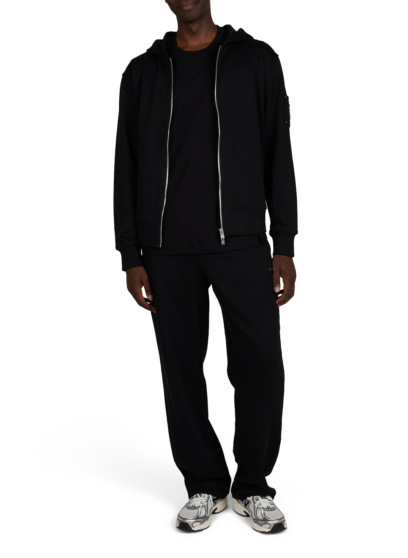 Oversized cotton hoodie sweatshirt MOOSE KNUCKLES Black