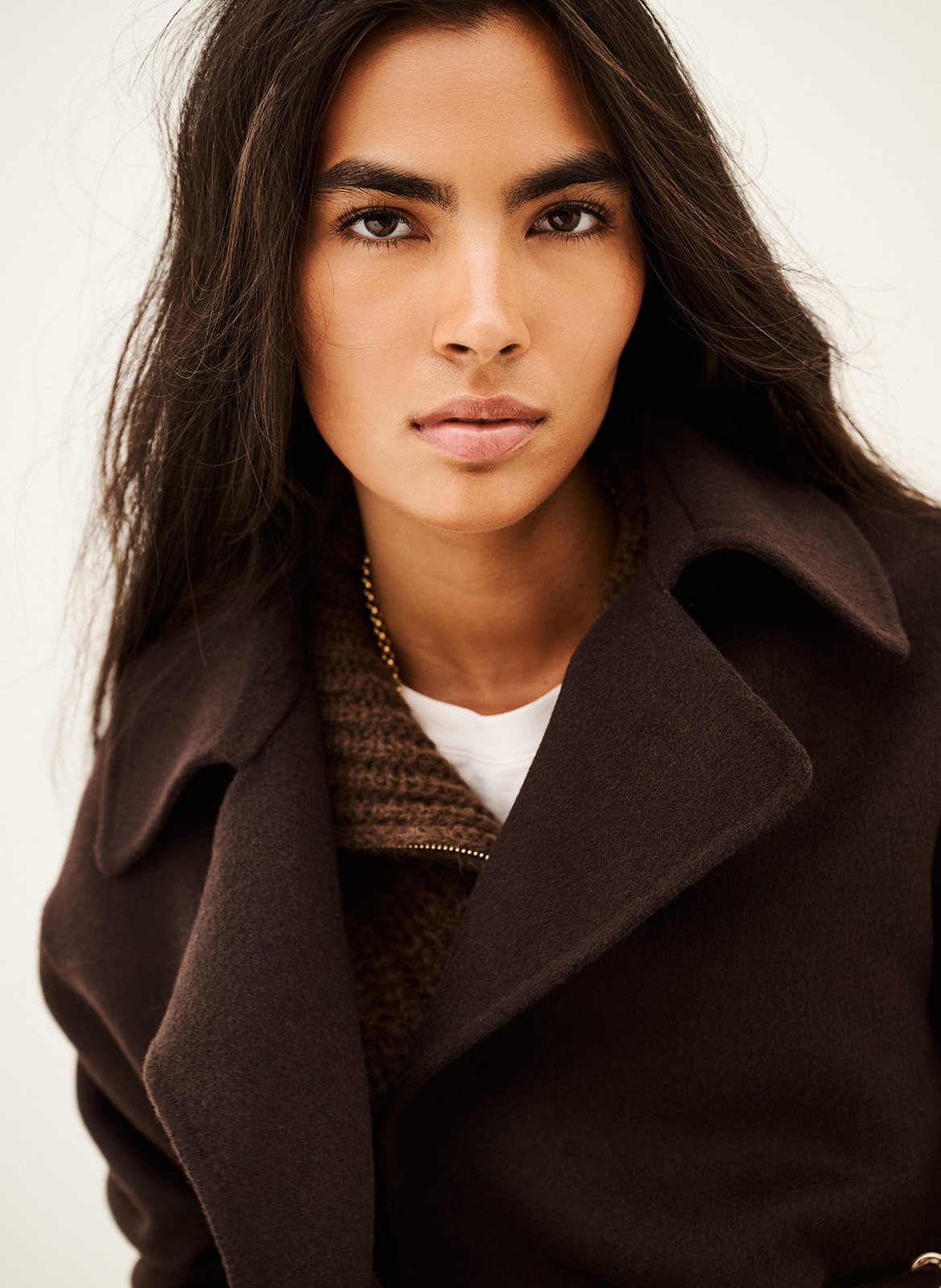 Manteau cintrée en laine mélangée kam | Marron BA&SH Femme