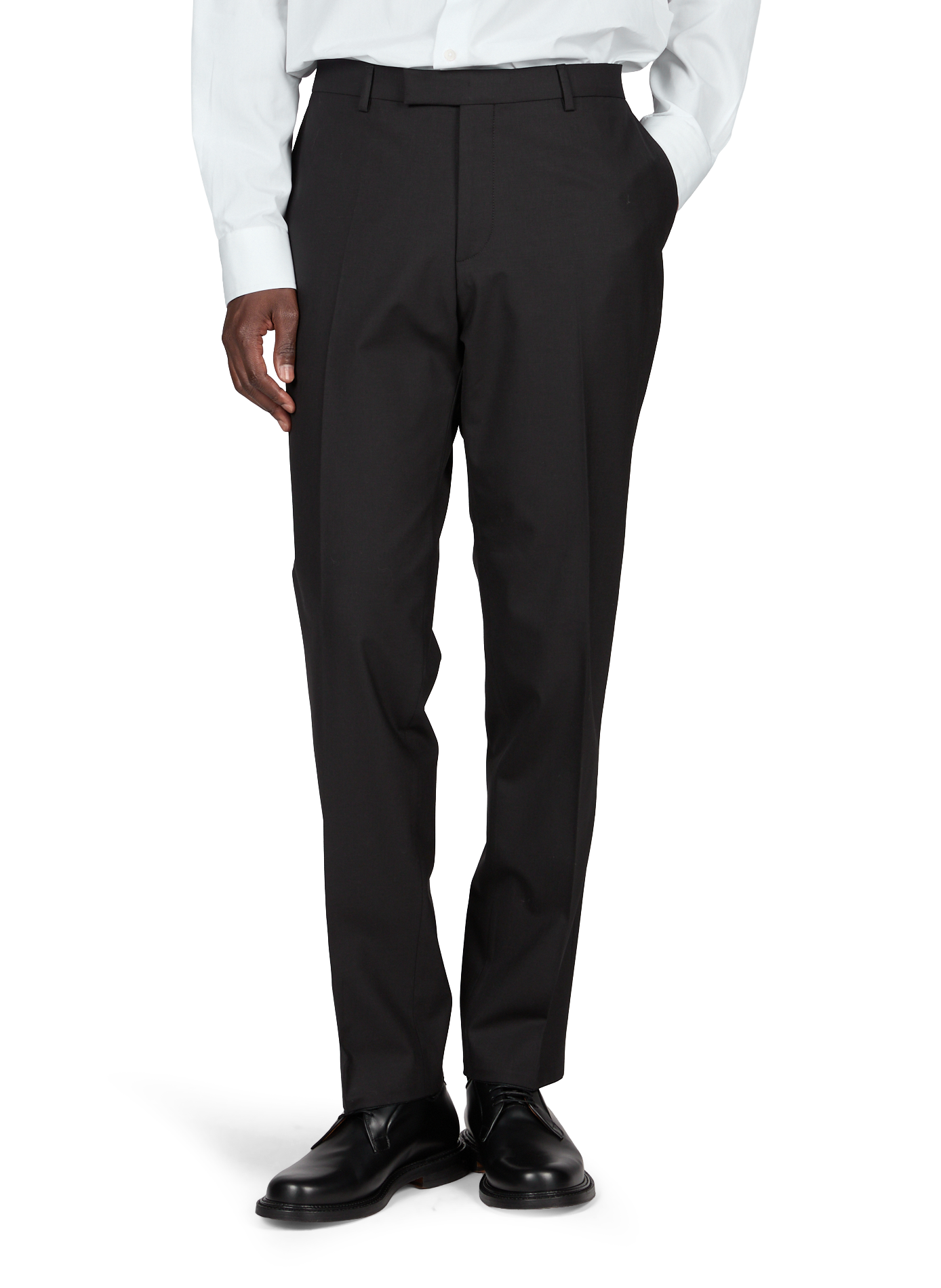 Solid wool-blend pants | Black PIERRE CARDIN Men