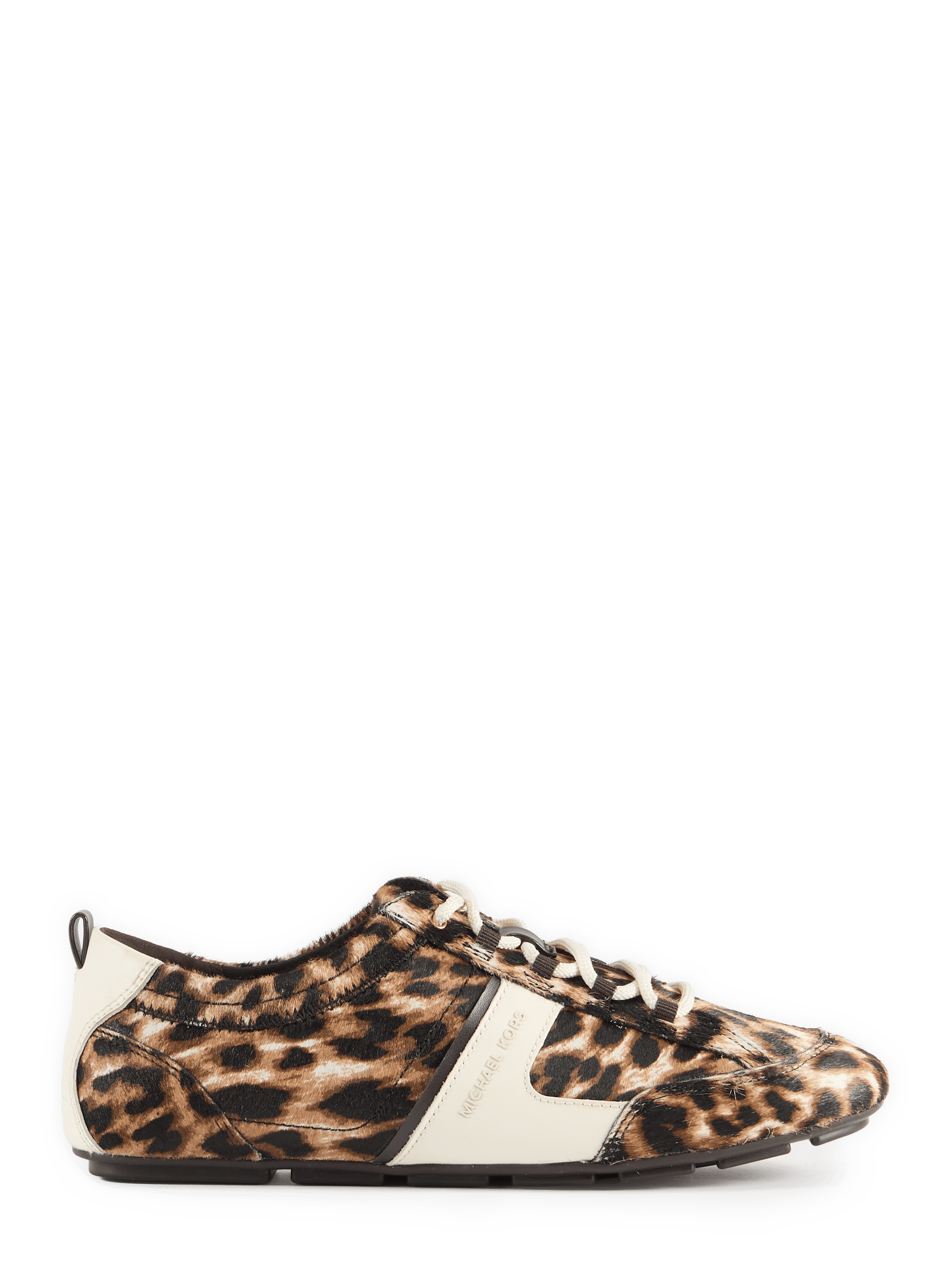 Leopard low-top sneakers in leather MICHAEL KORS Brown