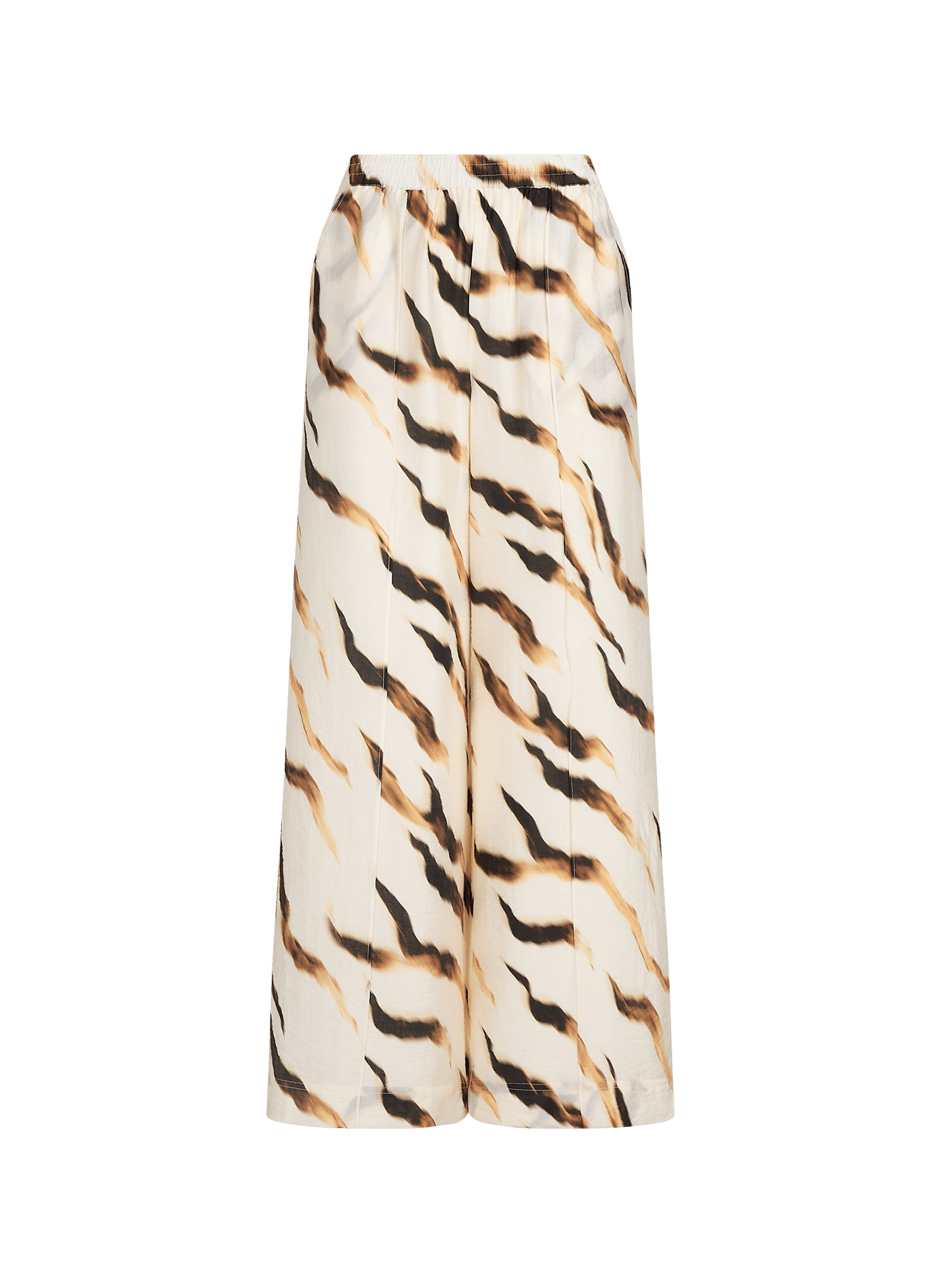 Wide-leg Printed Trousers ROUGE EDIT Beige