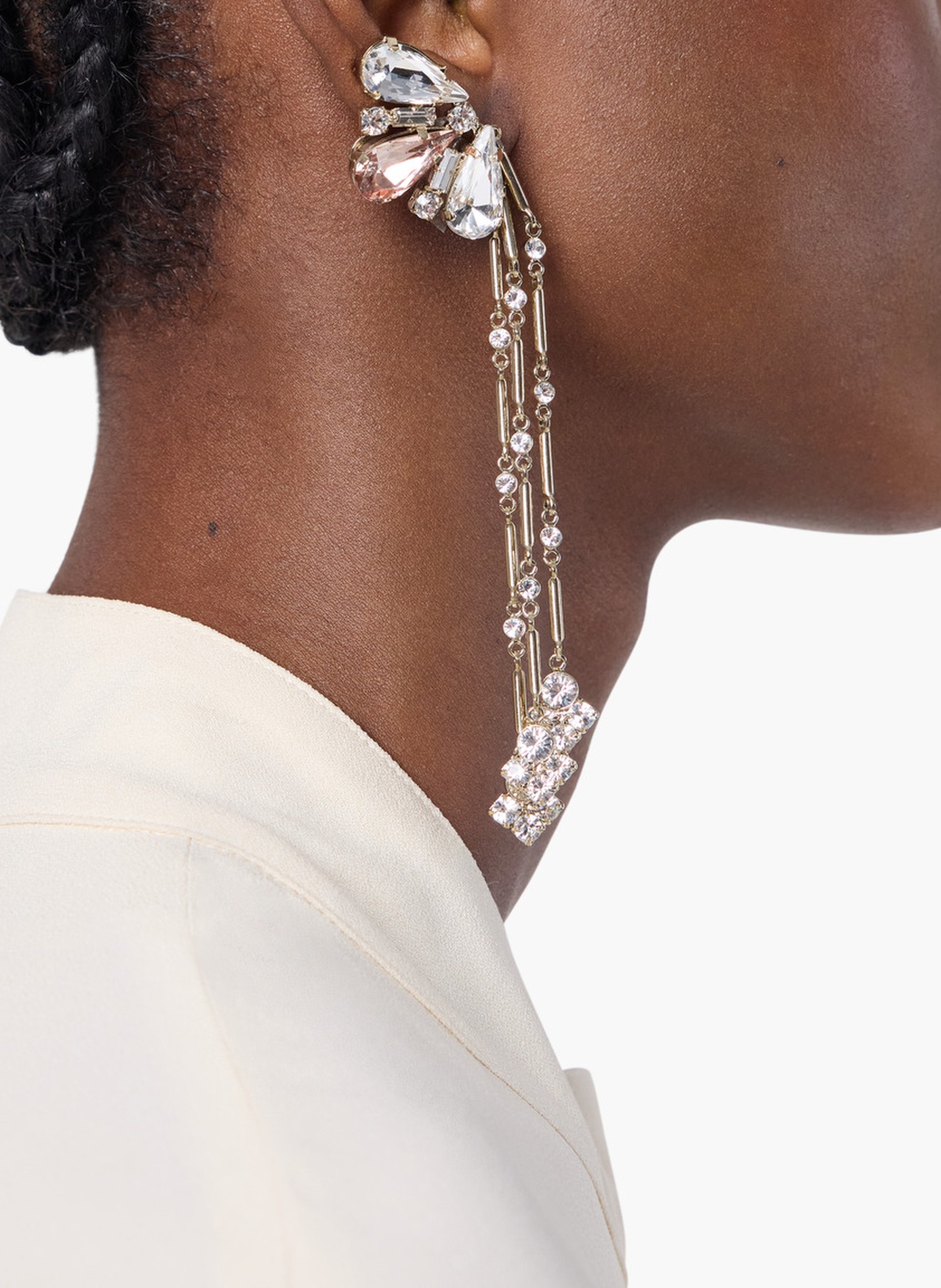 Boucles d'oreilles bijou strass RABANNE Doré
