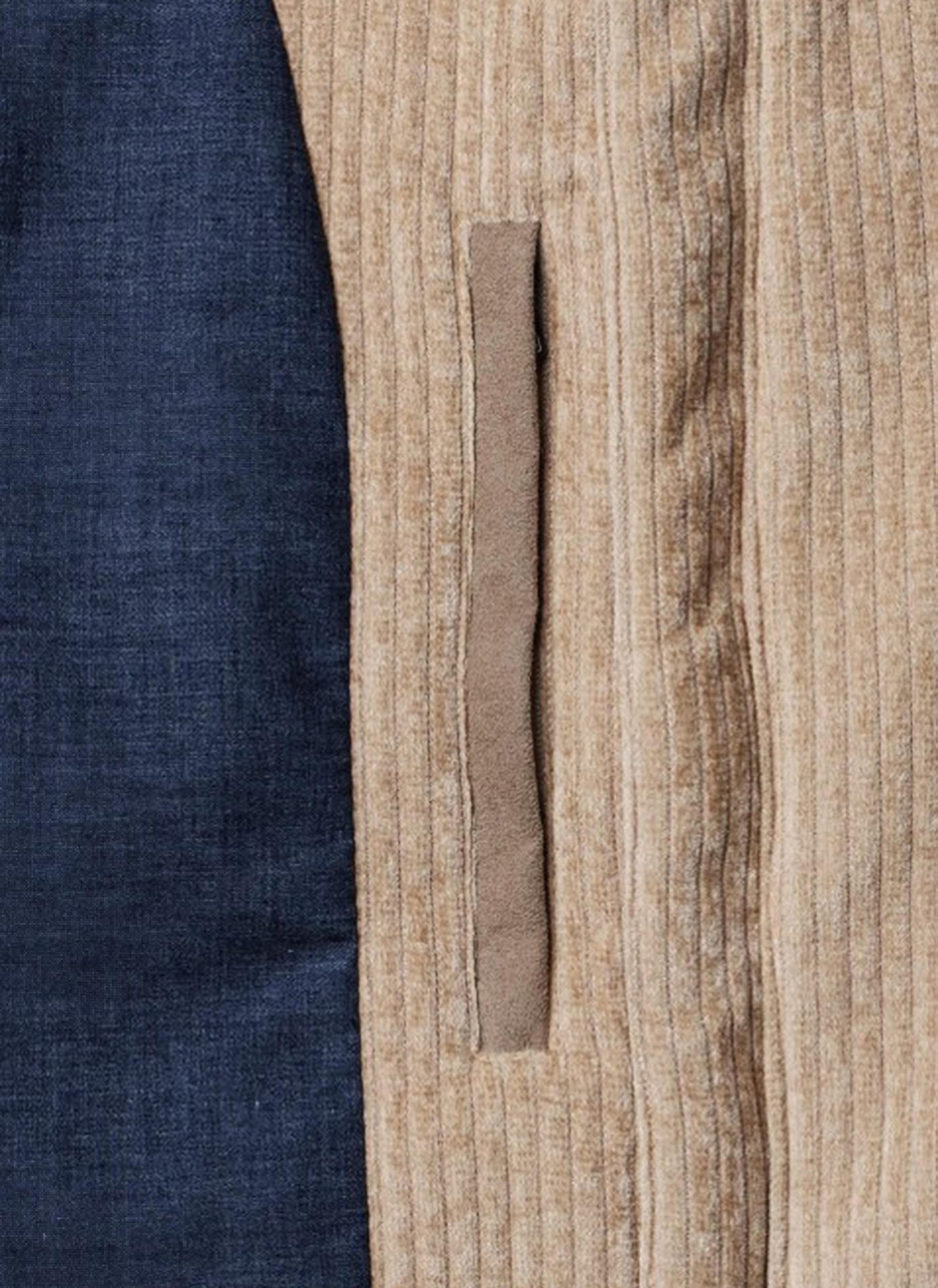 Corduroy cotton stand-collar jacket FACONNABLE Beige