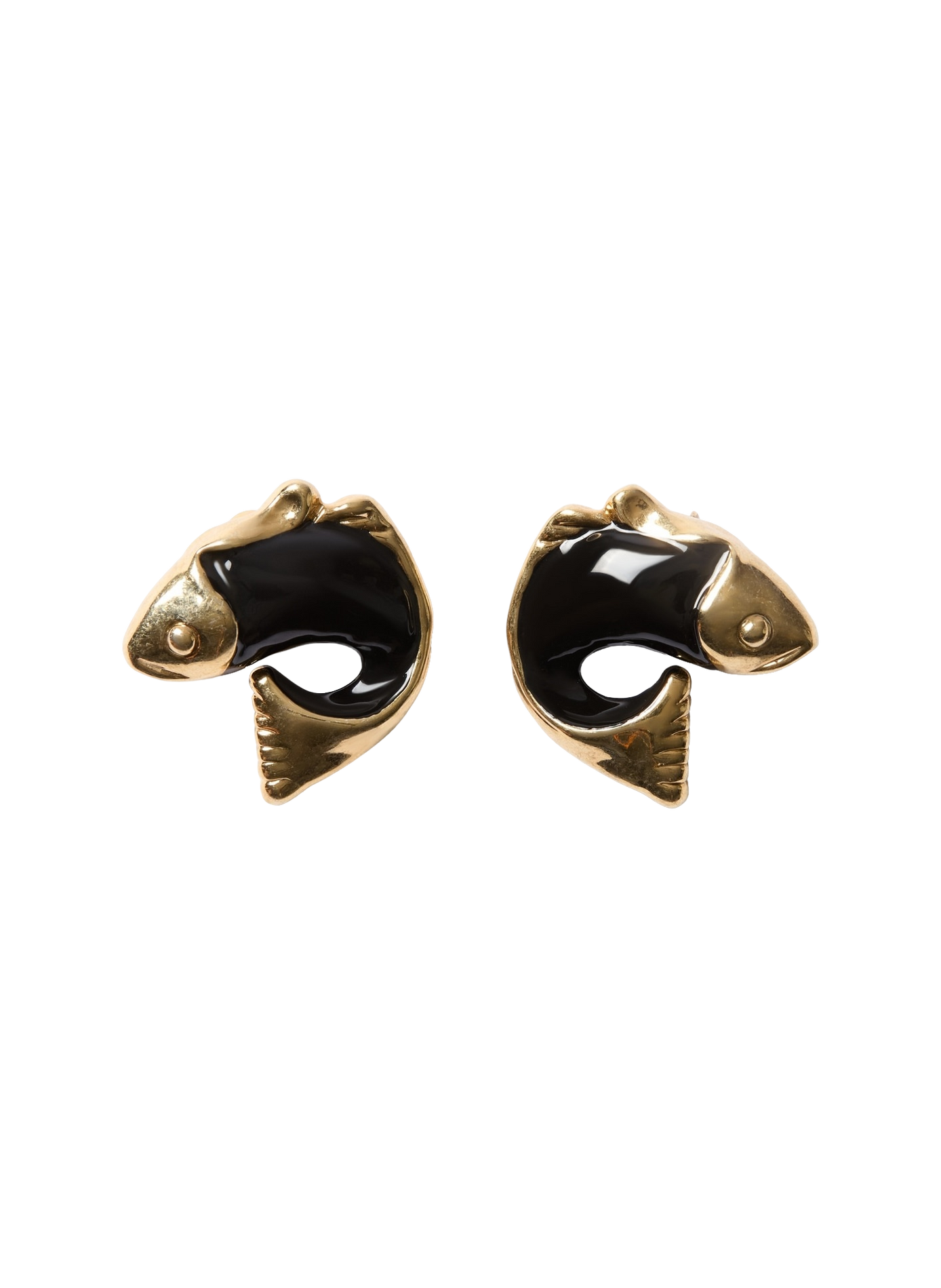 Les boucles d'oreilles Poisson JACQUEMUS Schwarz
