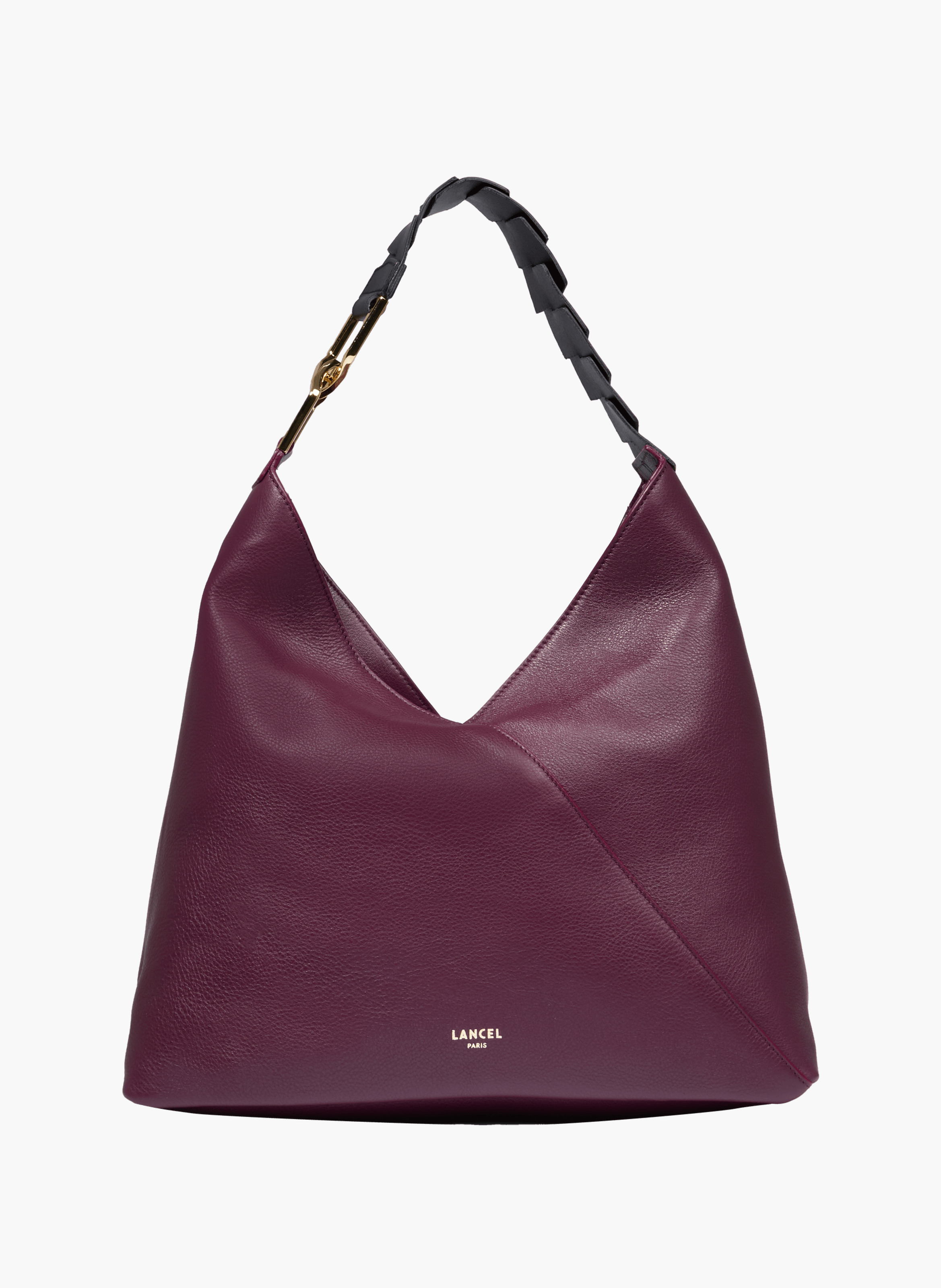Sac hobo zippé l pagode de lancel en cuir LANCEL Violet