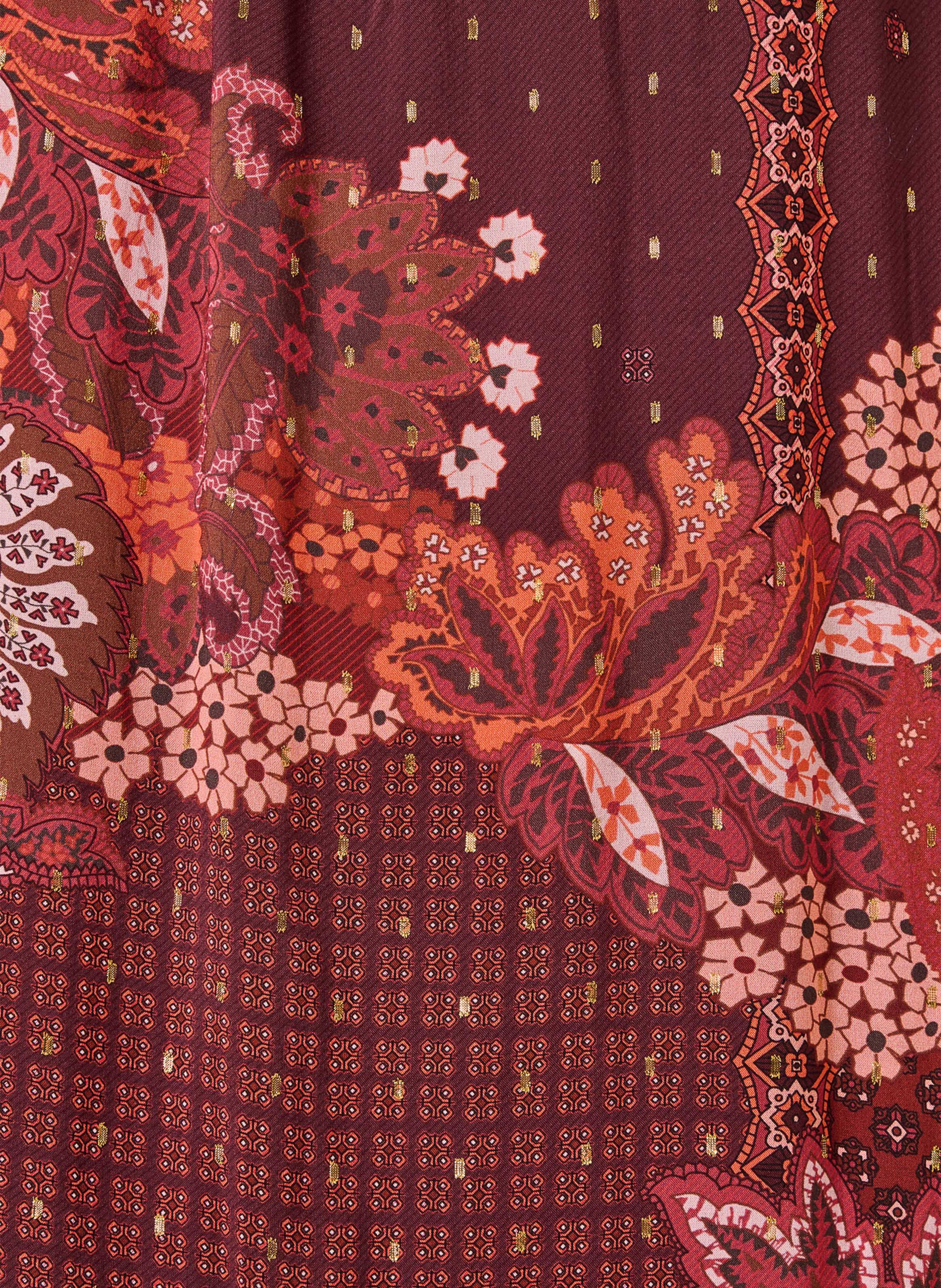 Korte rechte jurk met print LA FEE MARABOUTEE Rood