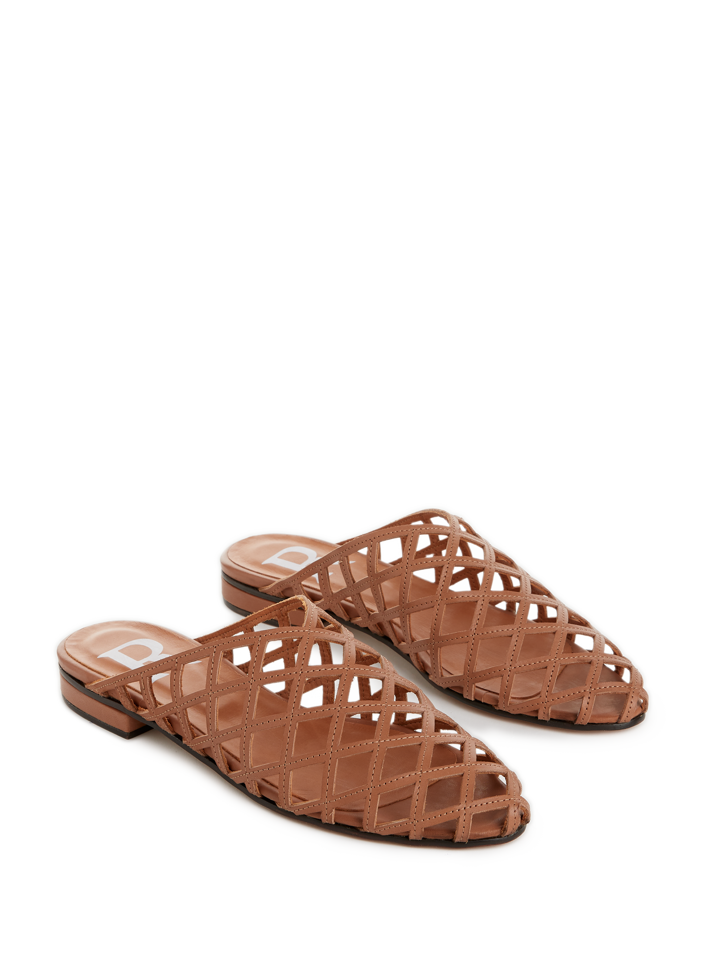 Sandales en cuir tressées