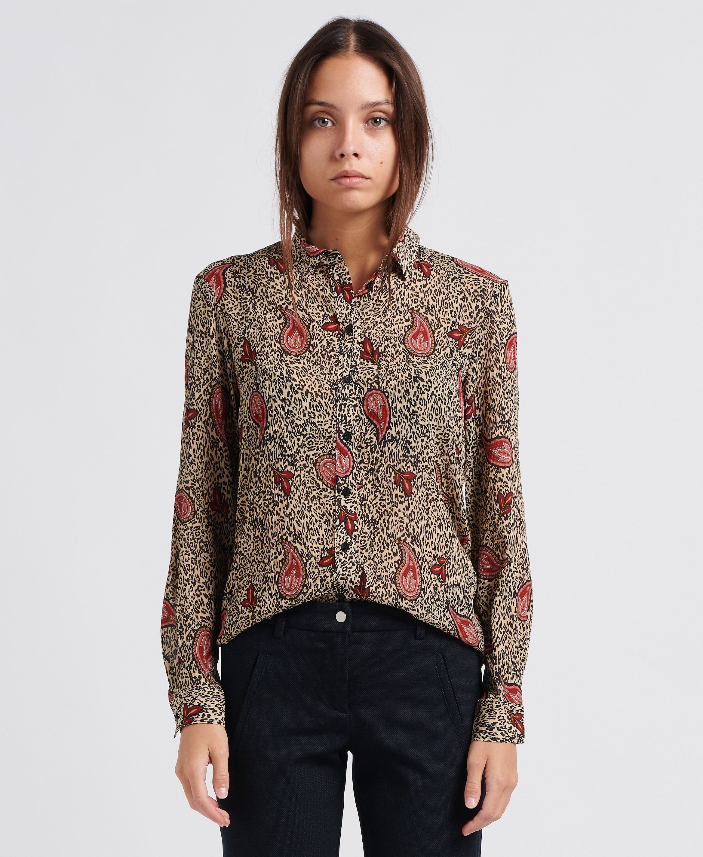 Chemise col classique imprimée