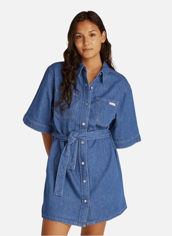 Denim shirt dress Blue by CALVIN KLEIN CALVIN KLEIN Denim shirt dress Blue