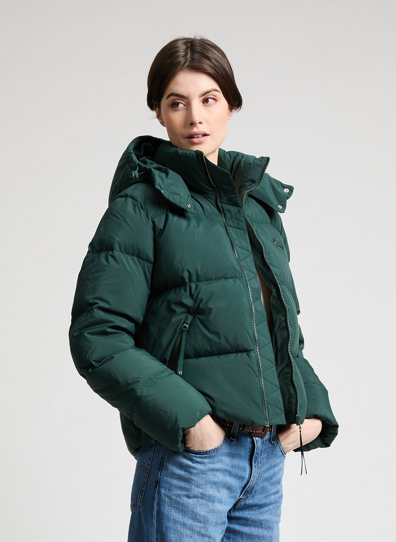 Doudoune à logo  LACOSTE Vert