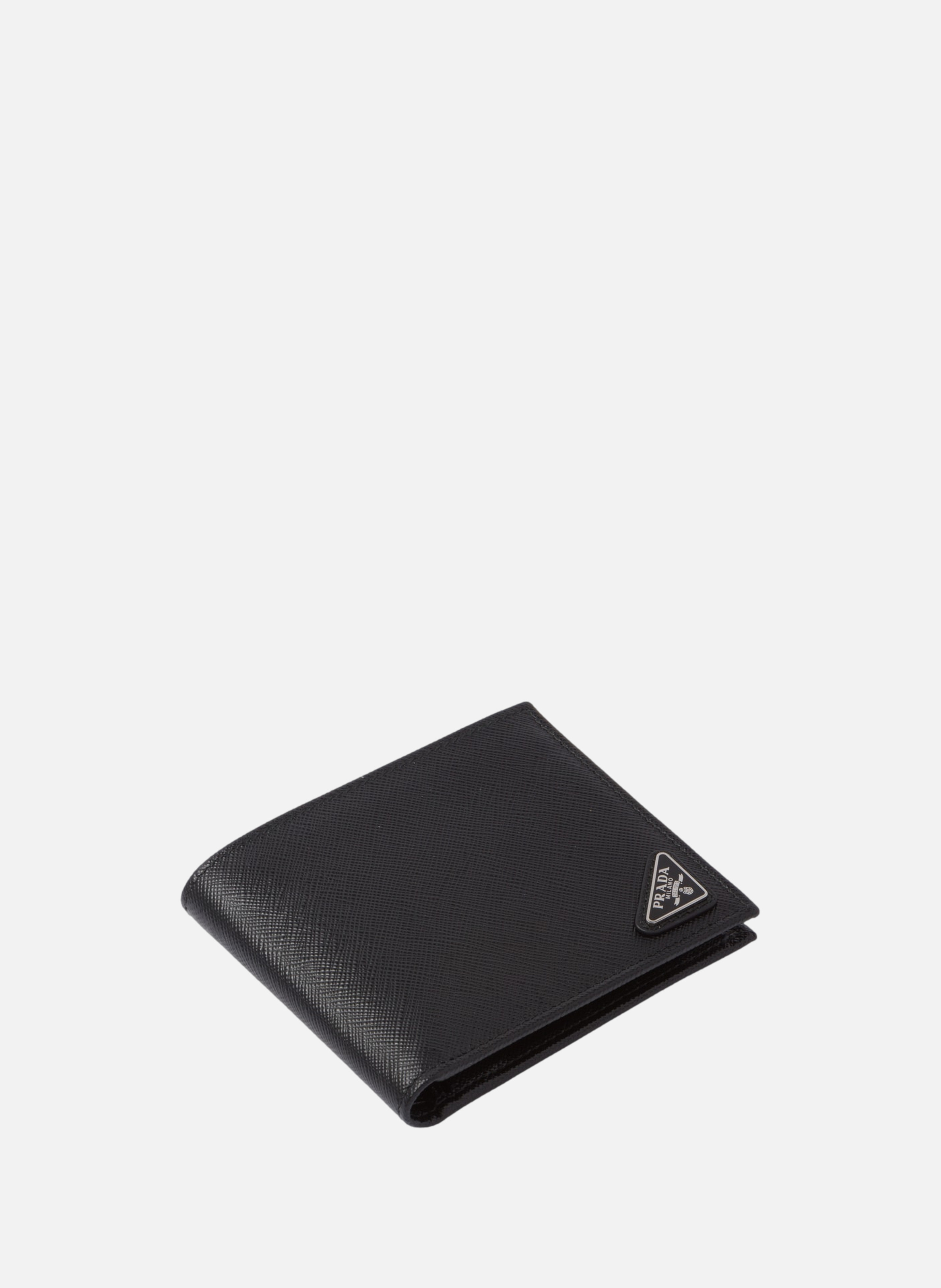 Portefeuille en cuir saffiano avec porte-monnaie PRADA Noir