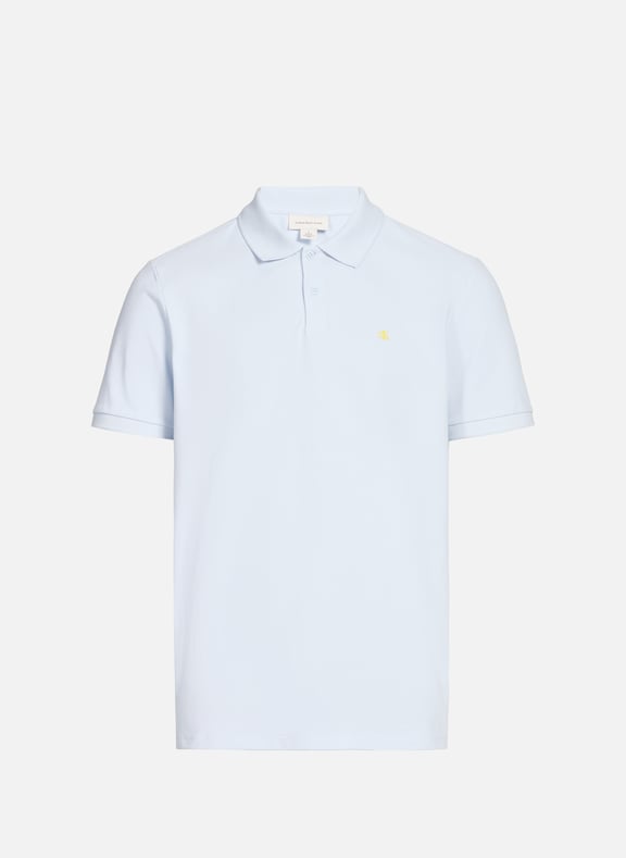 Short sleeve cotton polo shirt Blue by CALVIN KLEIN CALVIN KLEIN Short sleeve cotton polo shirt Blue