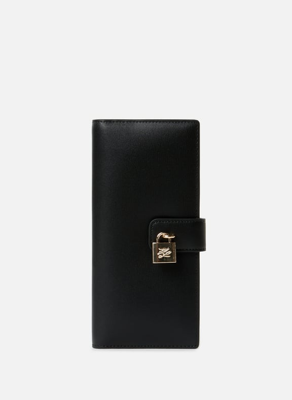 Mixed leather wallet Black by KARL LAGERFELD KARL LAGERFELD Mixed leather wallet Black