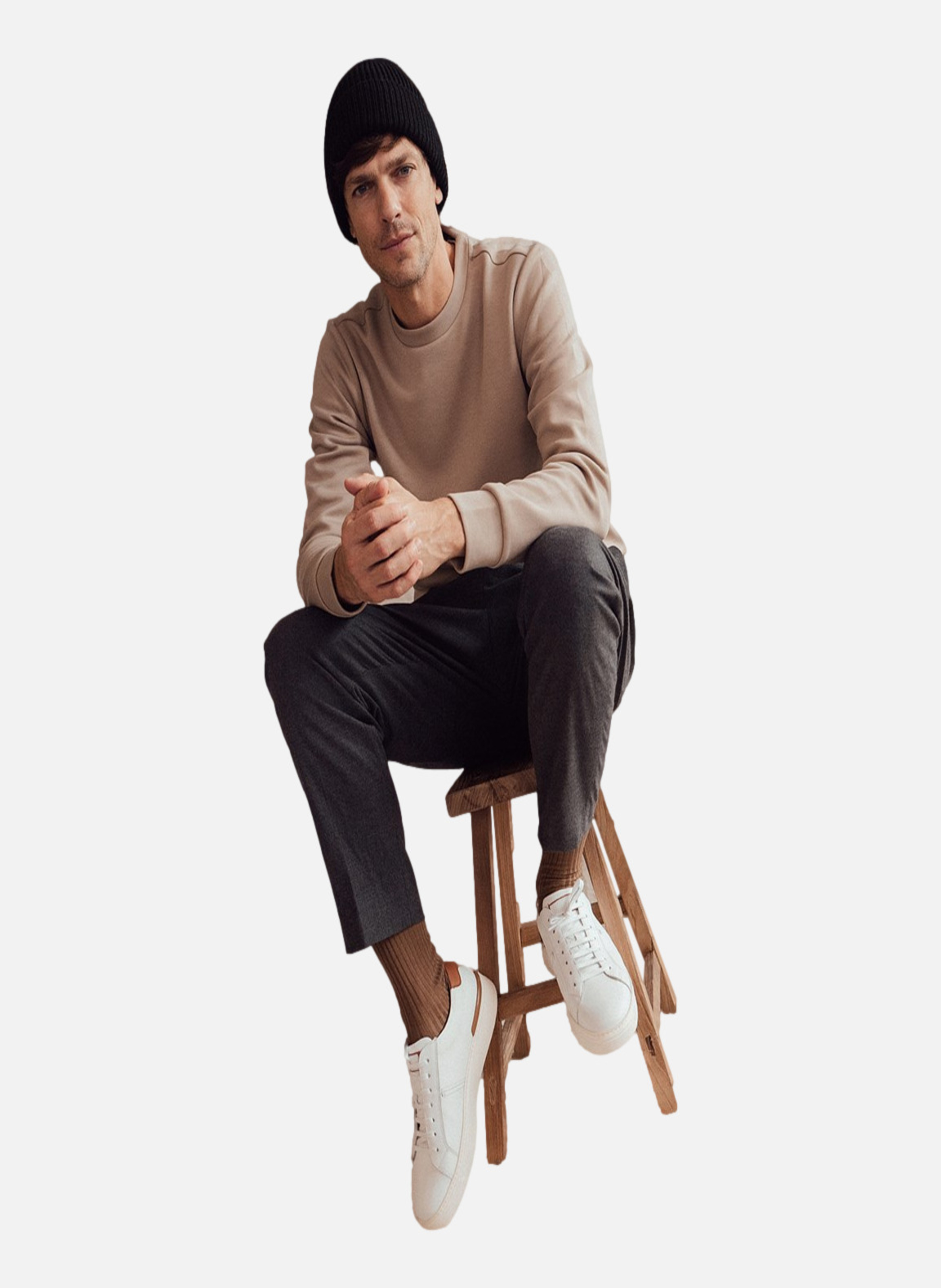 Sneakers cuir riva FINSBURY Blanc