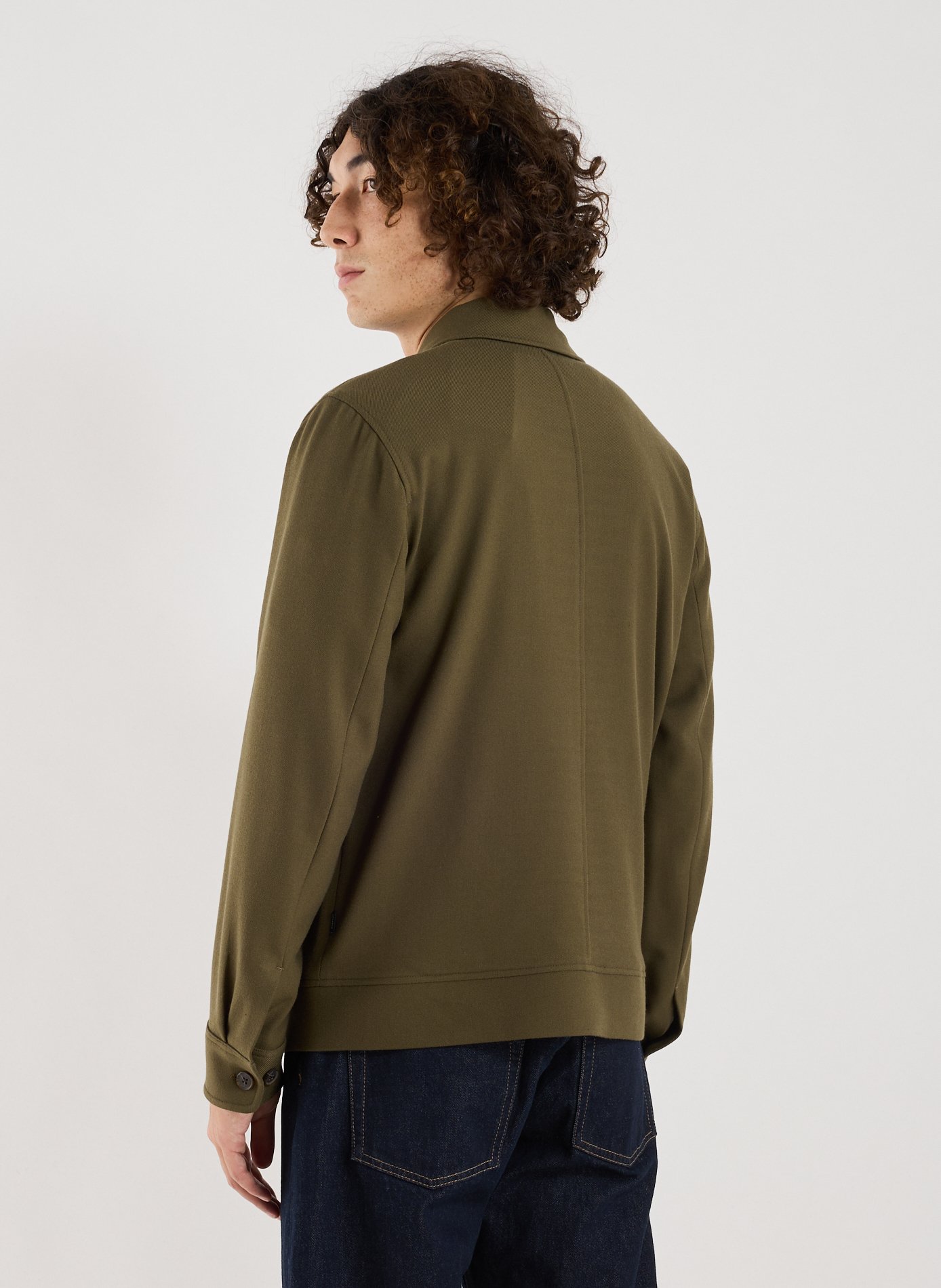 Blouson uni à col classique LES DEUX Vert