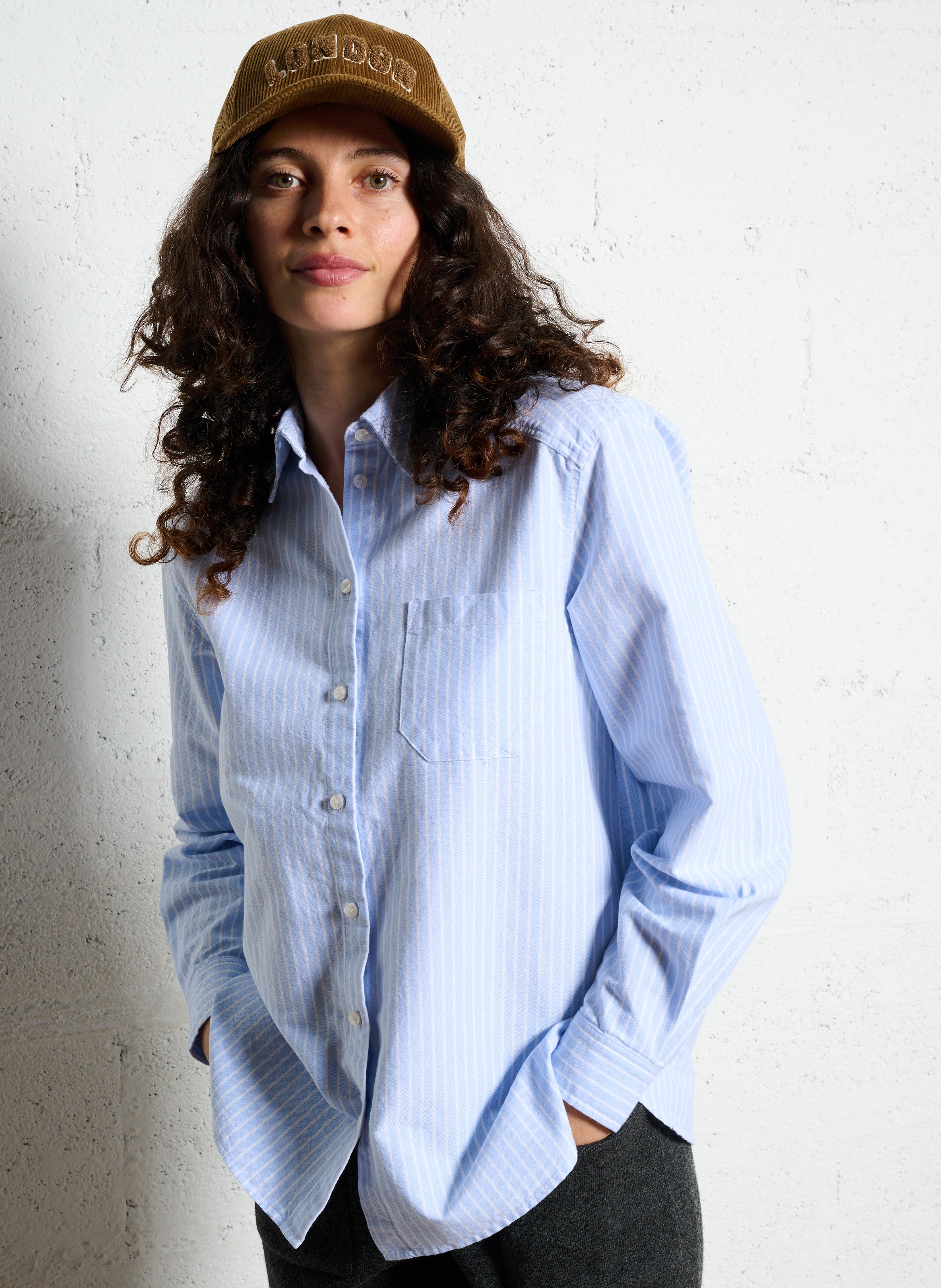 Chemise col classique en coton thomas MAISON 123 Bleu