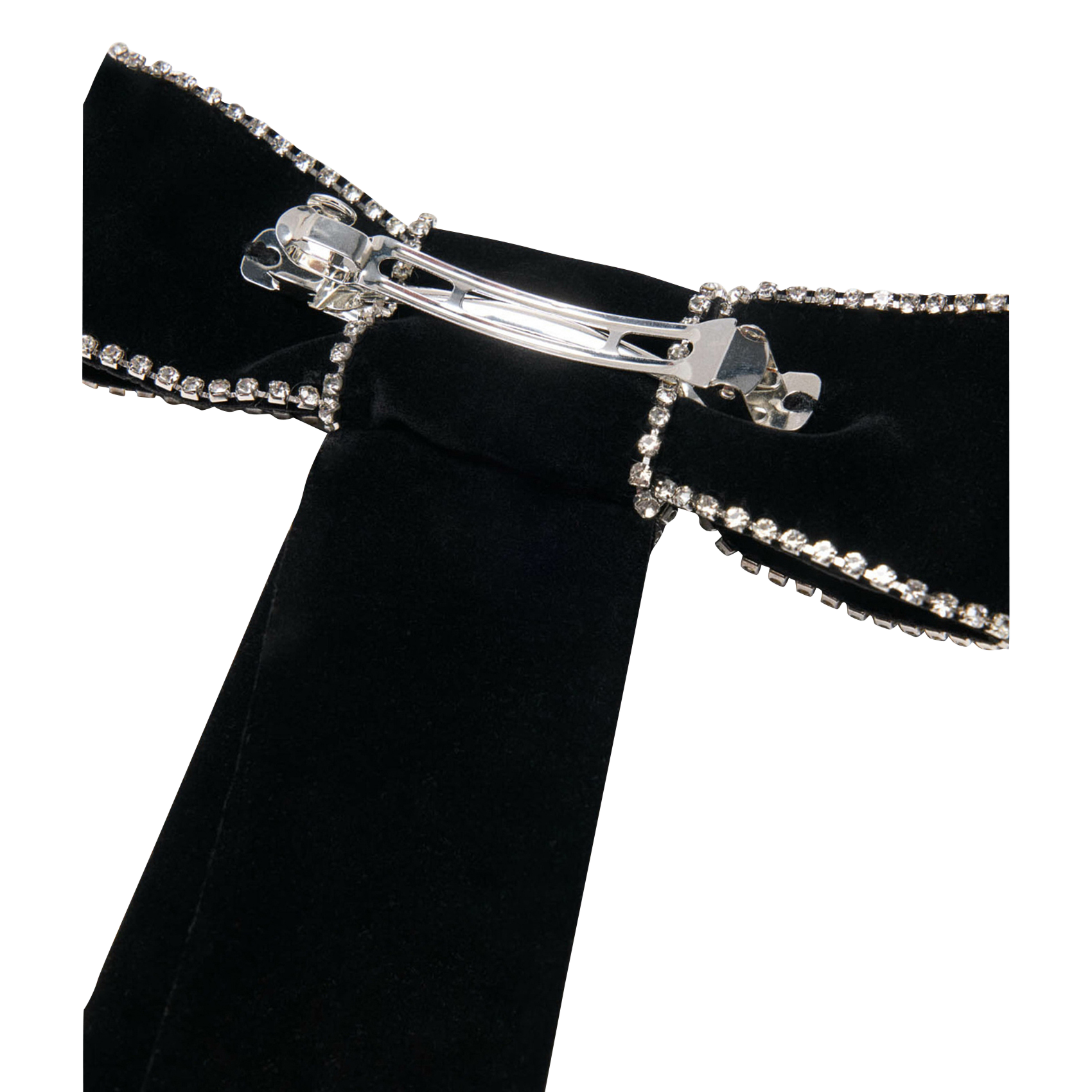 Barette noeud à strass MAJE Noir