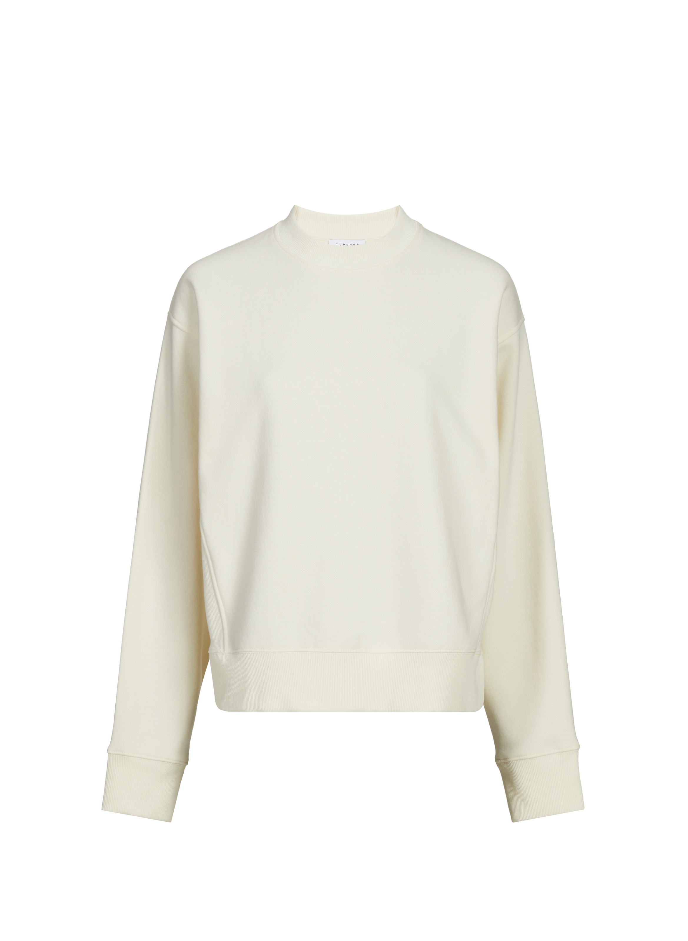 TOPSHOP Pull ample à col rond Beige