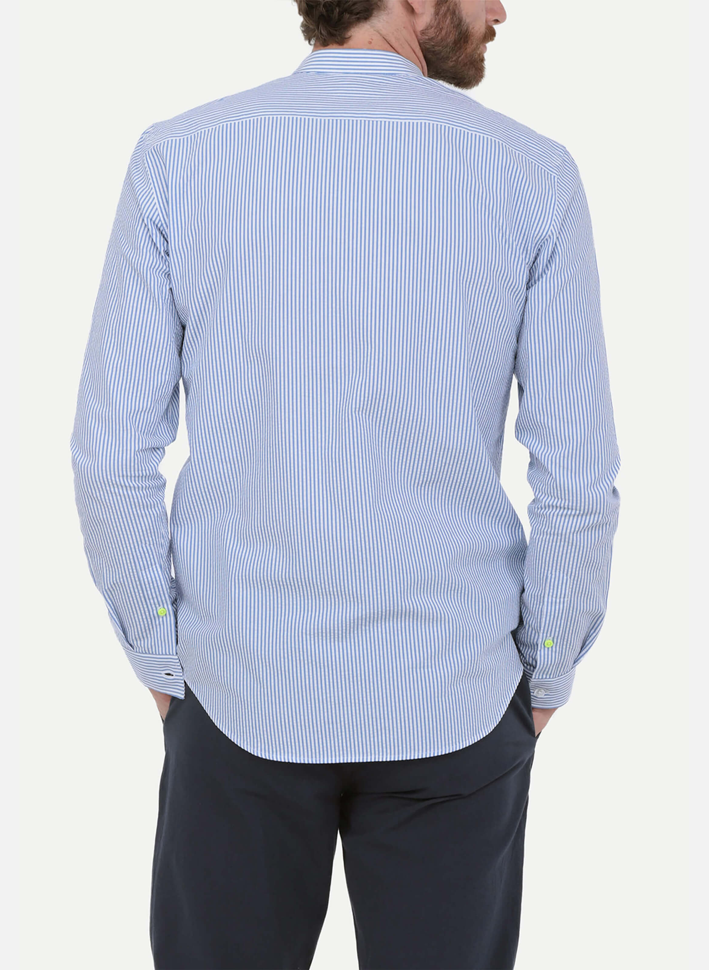 Chemise  en coton seersucker GILI'S Bleu