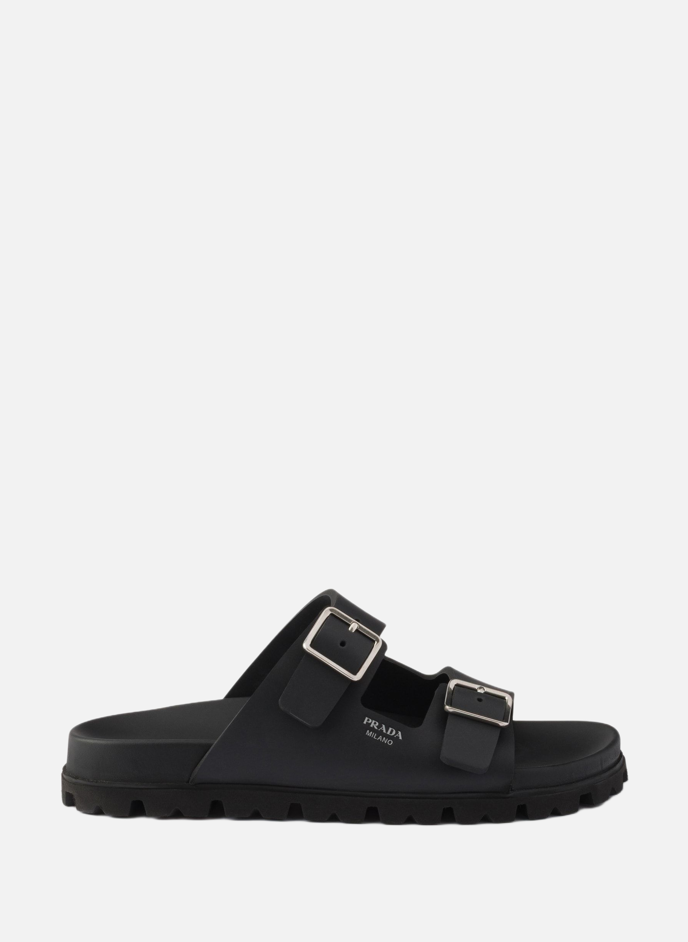 Mules en gomme PRADA Noir