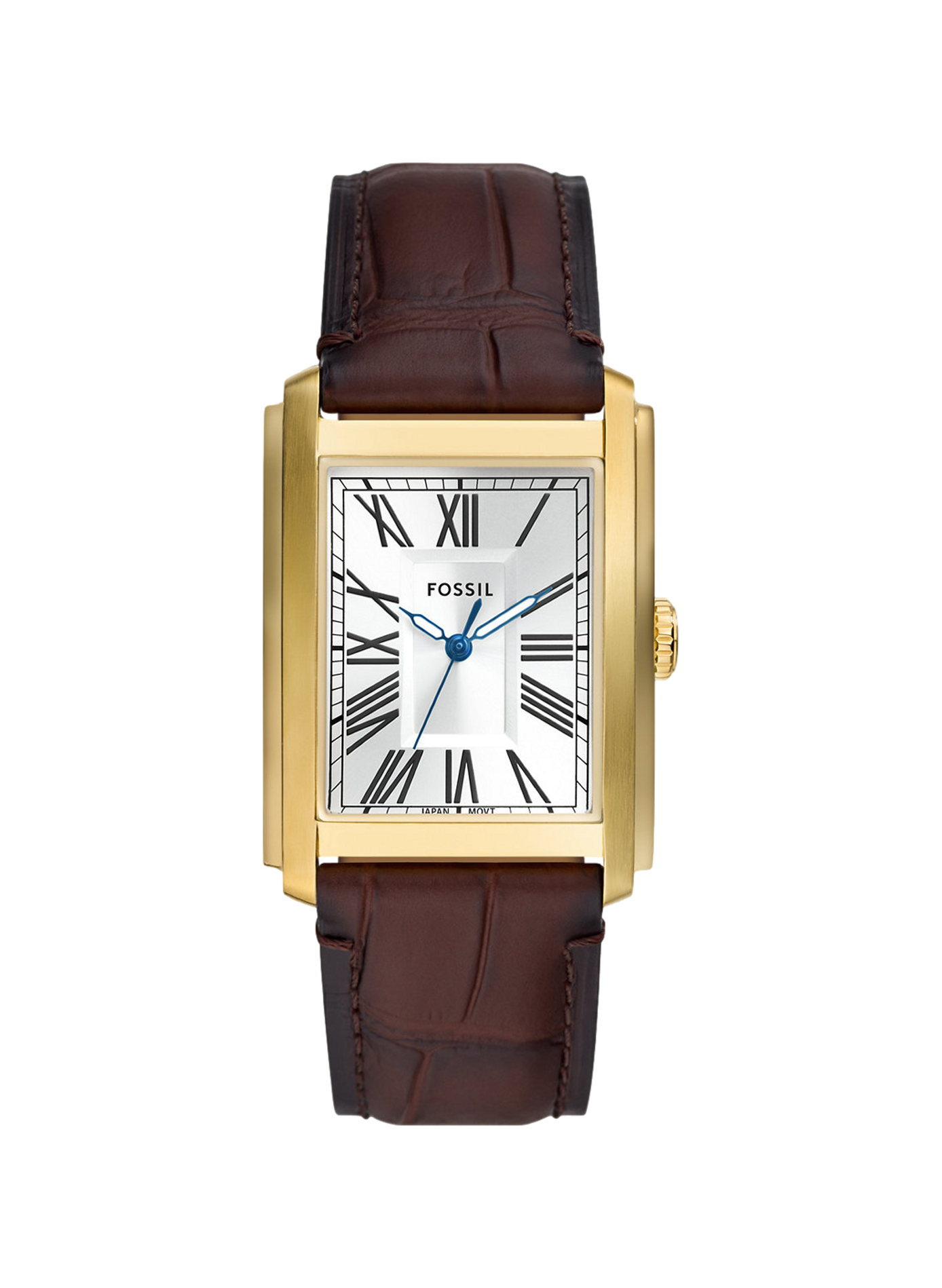 Montre Carraway bracelet en cuir FOSSIL Argent