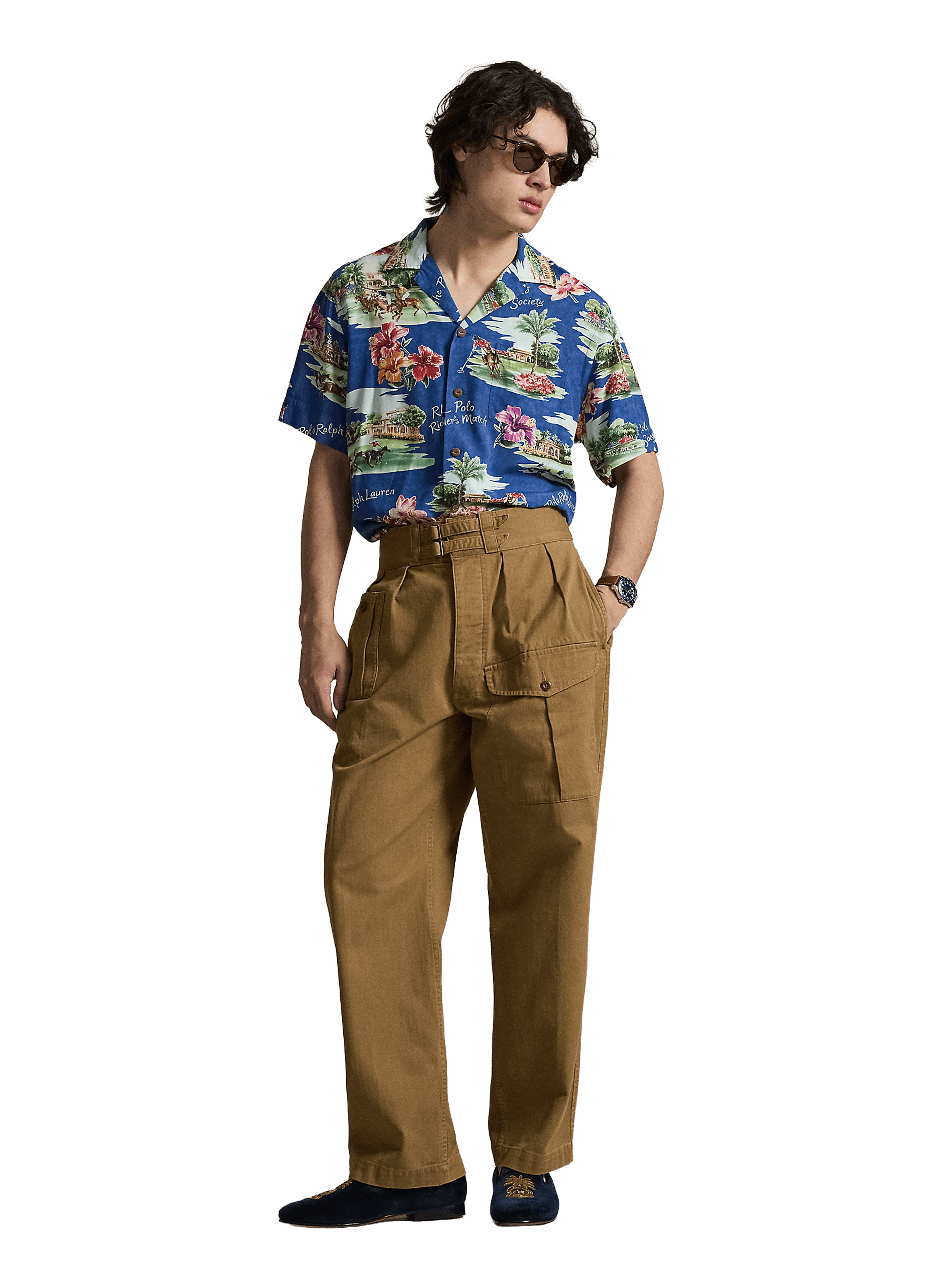 Short-sleeved cotton printed shirt POLO RALPH LAUREN Multicolour