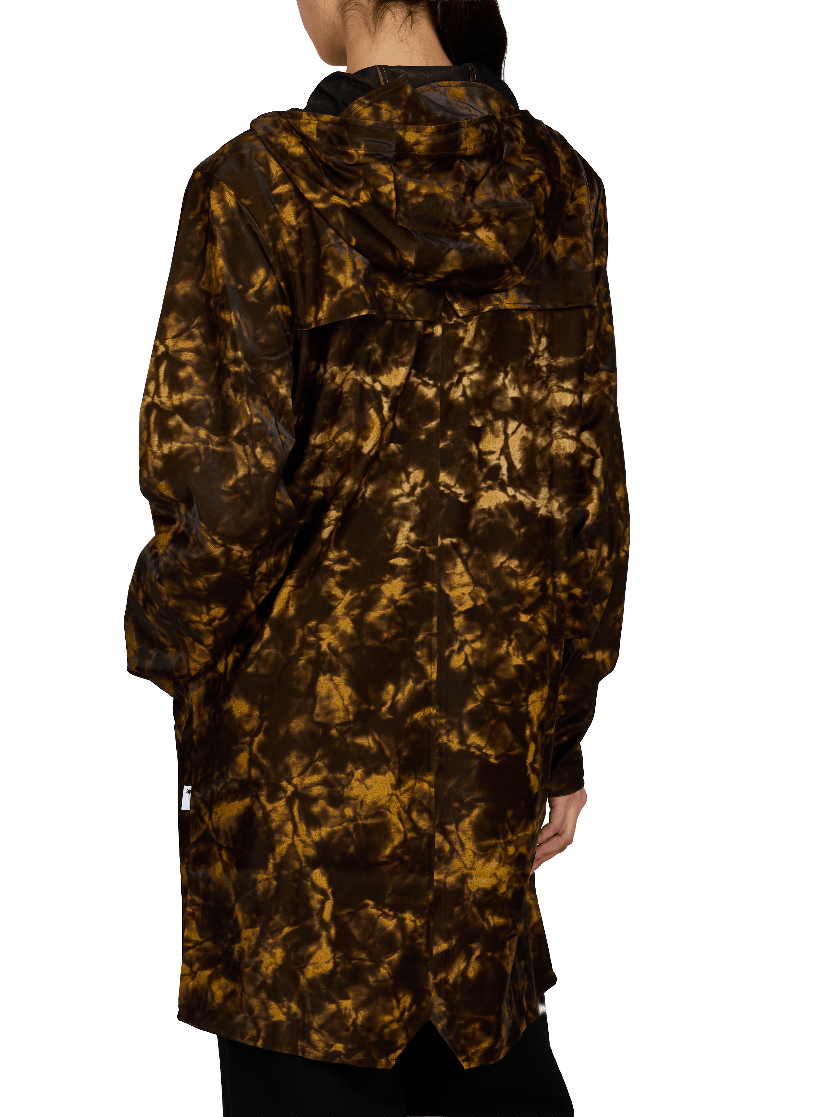 Long hooded raincoat RAINS Brown