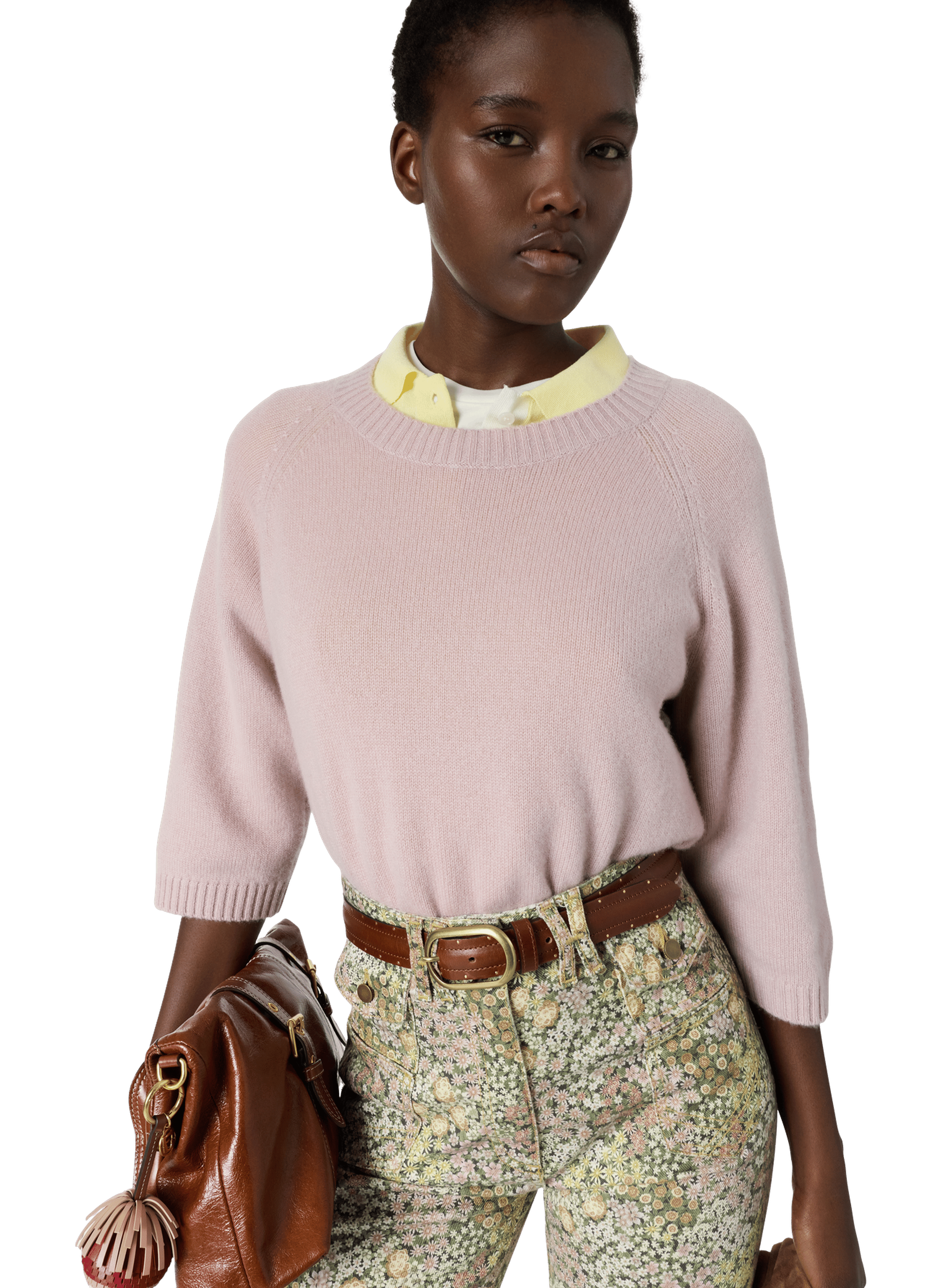 Pull à col rond en cachemire - liviah GERARD DAREL Rose
